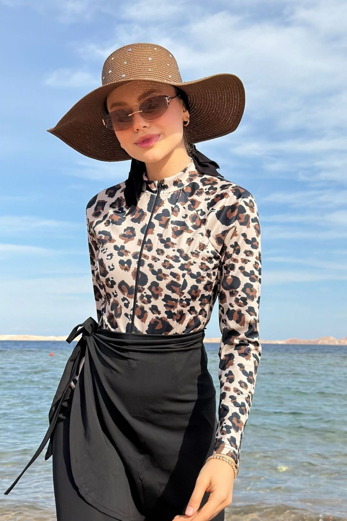 3Lü Tesettür Mayo Takım Leopar, Fiyatları 3Lü Tesettür Mayo Takım Leopar - Haza Moda 