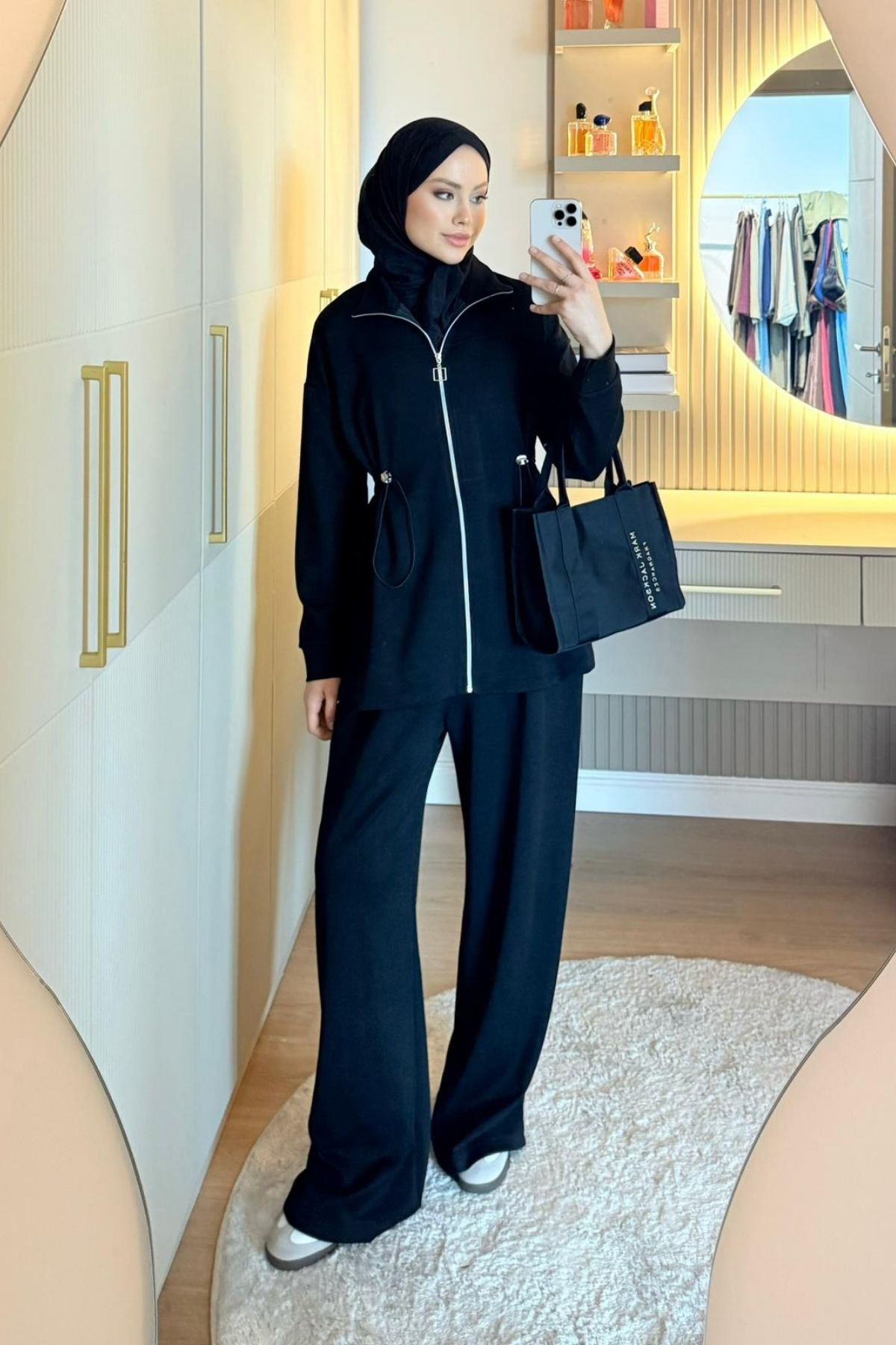 AJDA Beli Lastikli Takım Siyah, Fiyatları AJDA Beli Lastikli Takım Siyah | Haza Moda