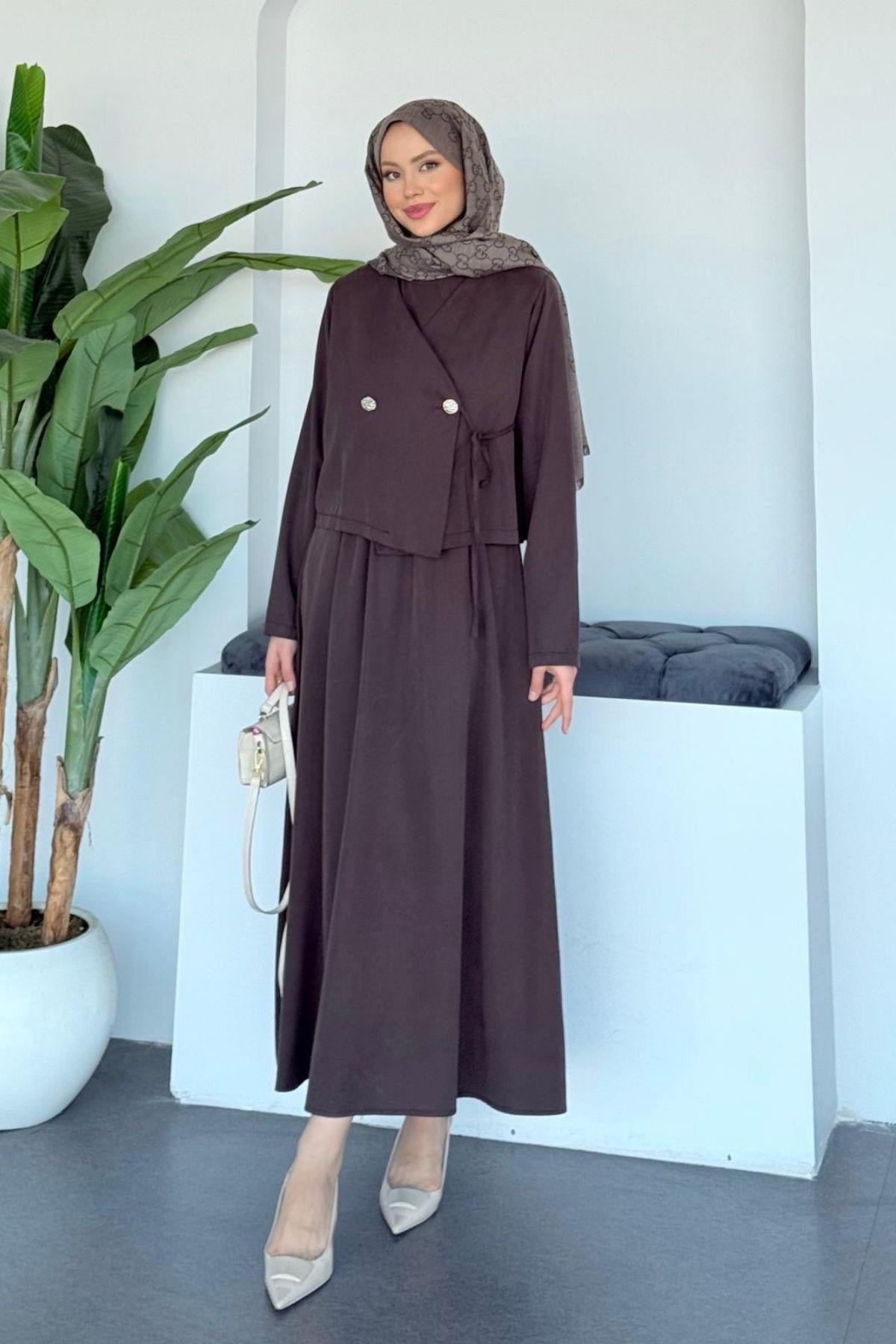 Alix Crop Detaylı Elbise Kahve, Fiyatları 