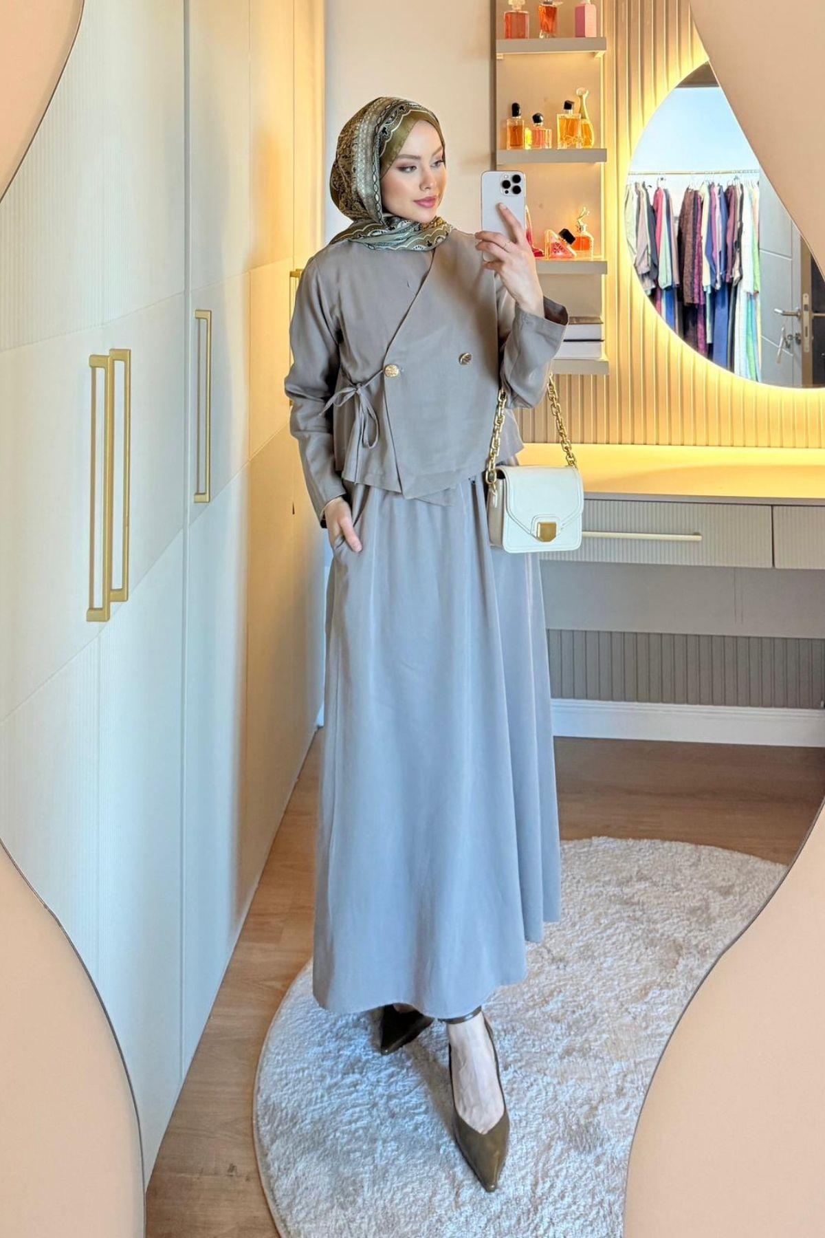 Alix Crop Detaylı Elbise Vizon, Fiyatları 