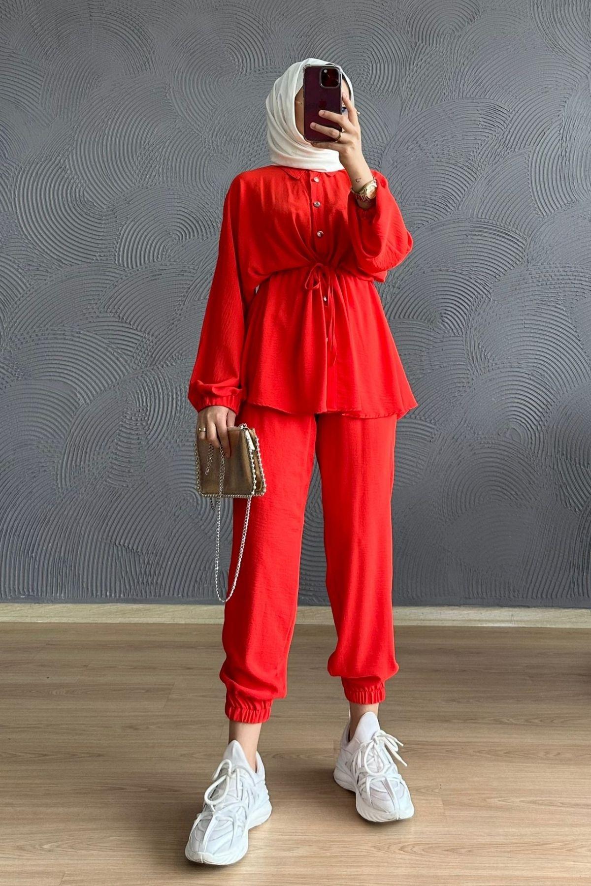 Anna Takım Nar Çiçeği, Fiyatları Anna Takım Nar Çiçeği – Haza Moda | Tesettür Giyim