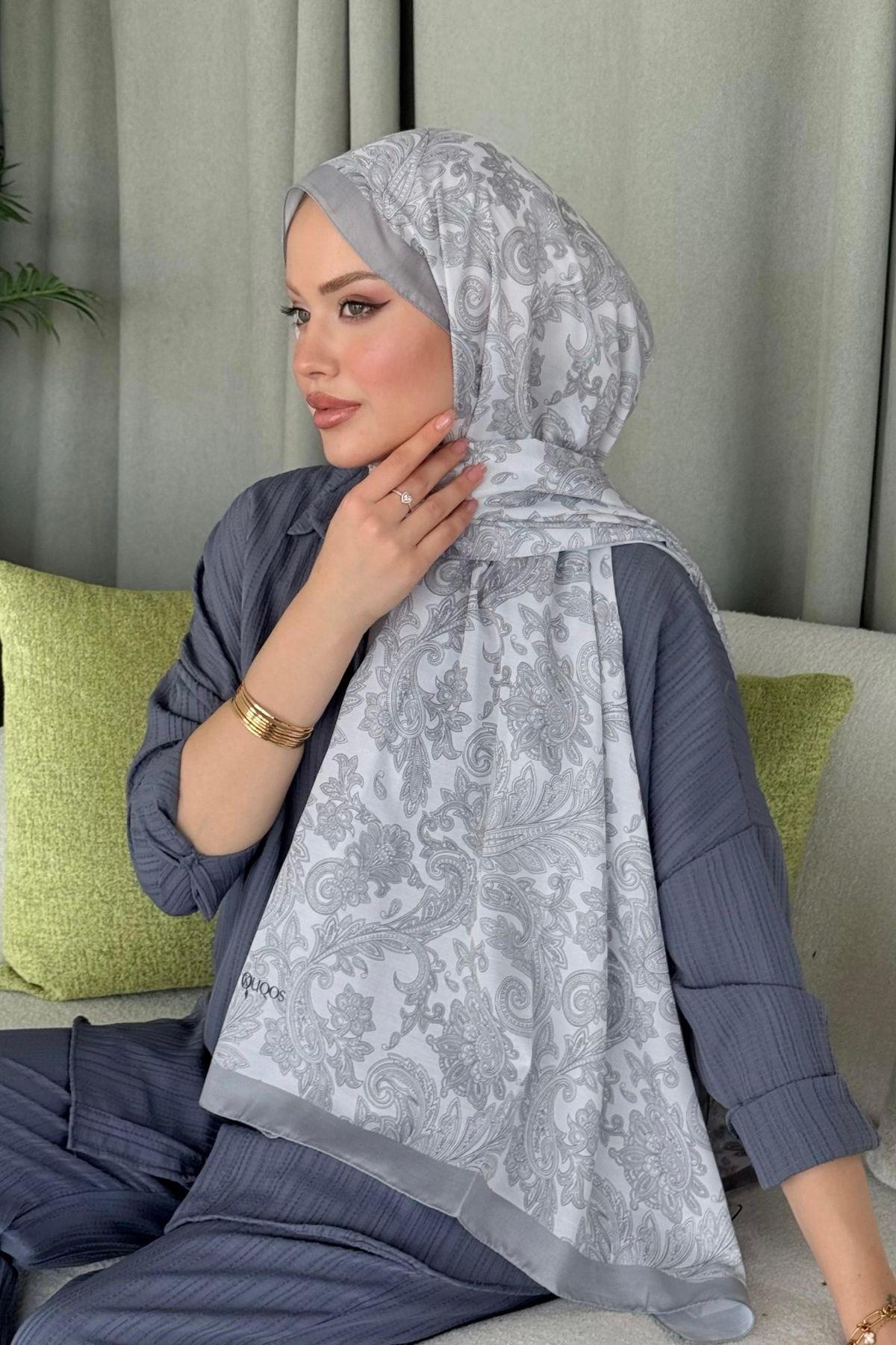 Aras Desen Dijital Şal Gri, Fiyatları Aras Desen Dijital Şal Gri- Haza Moda 