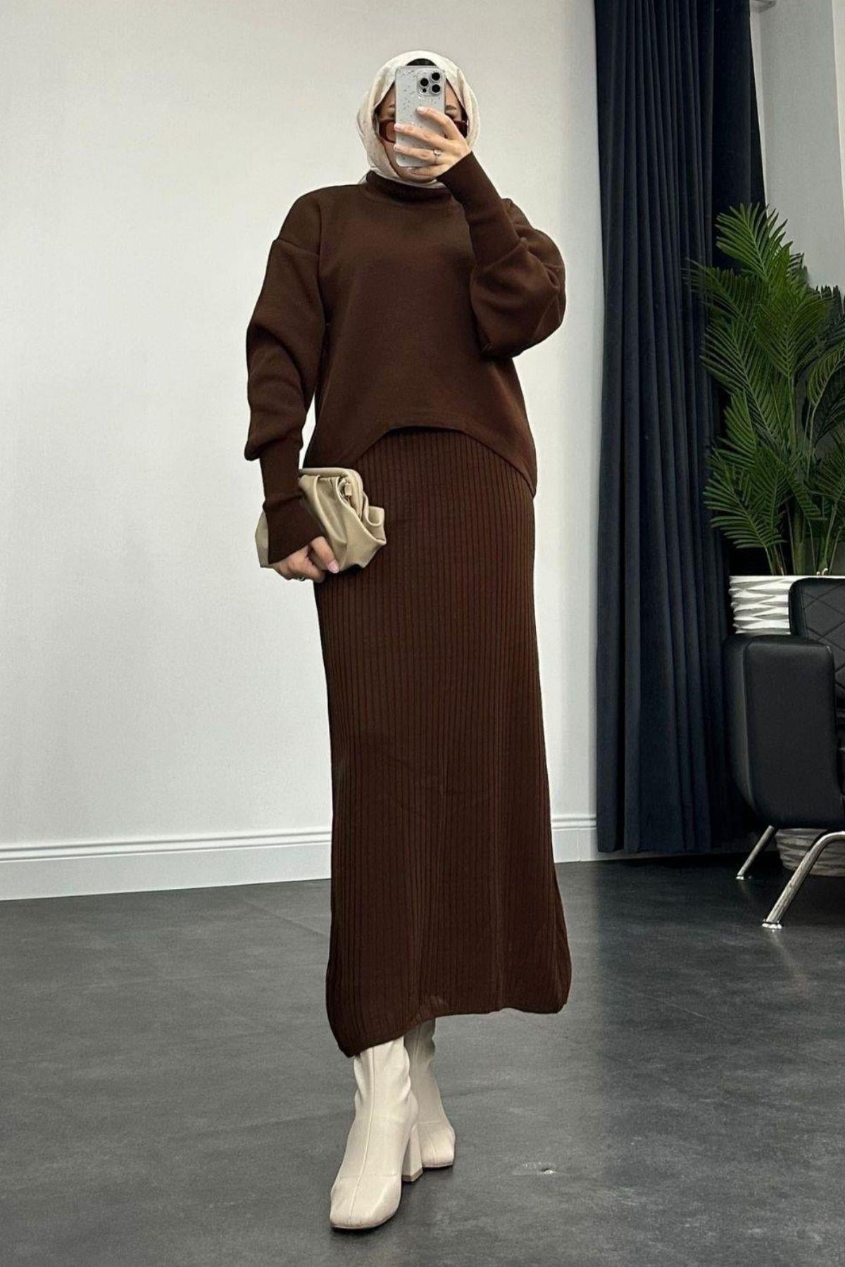 Asel Triko Elbise Kahve, Fiyatları 