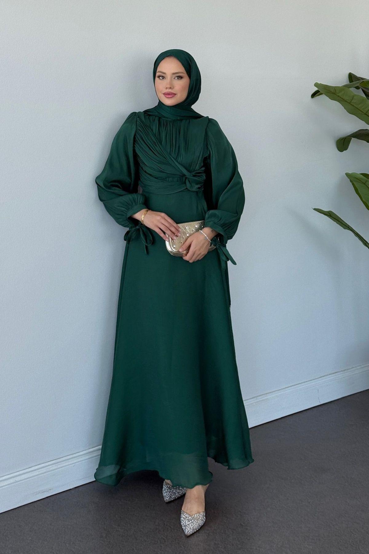 Asude Janjan Abiye Yeşil, Fiyatları Asude Janjan Abiye Yeşil- Haza Moda 
