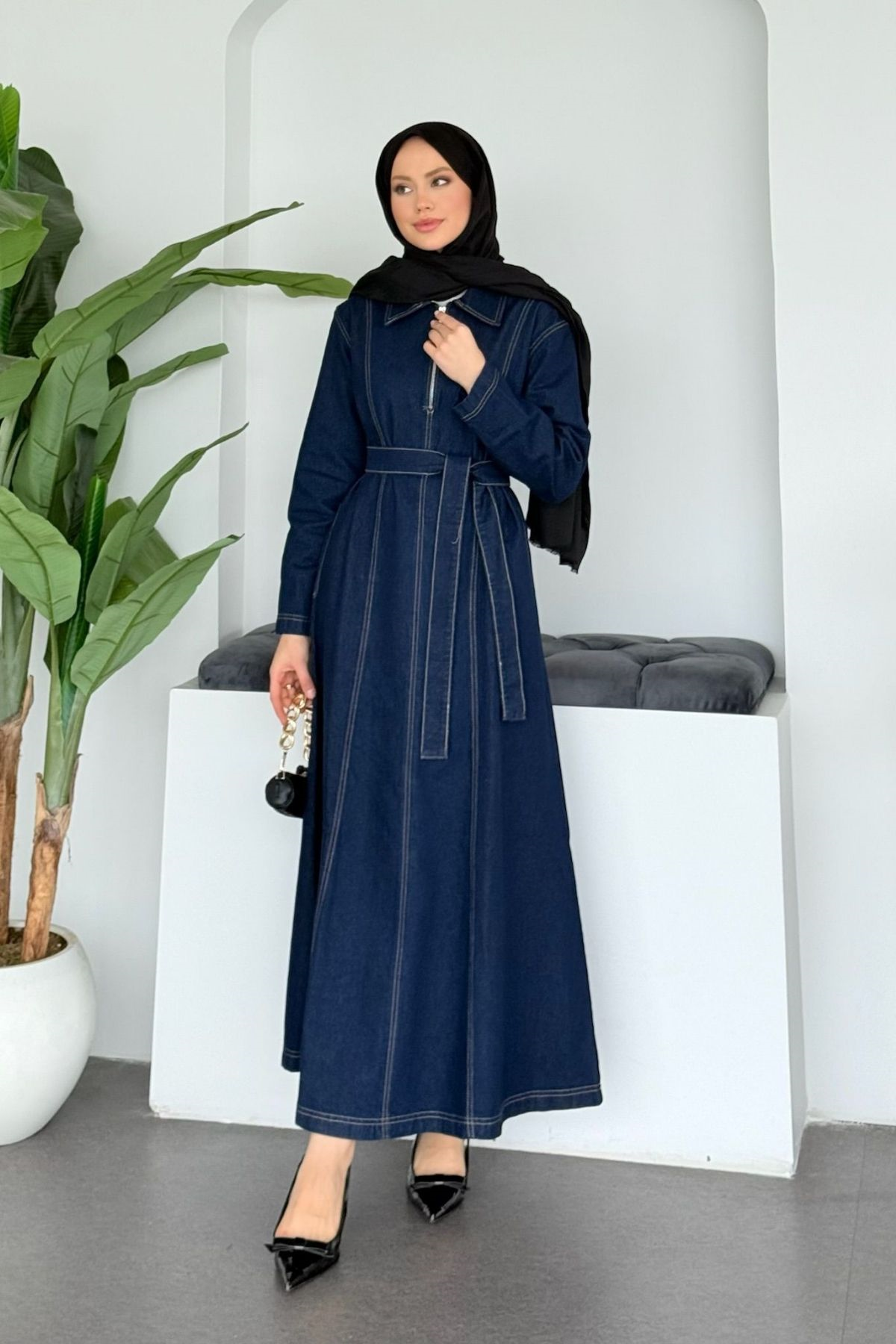 Atlas Denim Elbise Lacivert, Fiyatları 