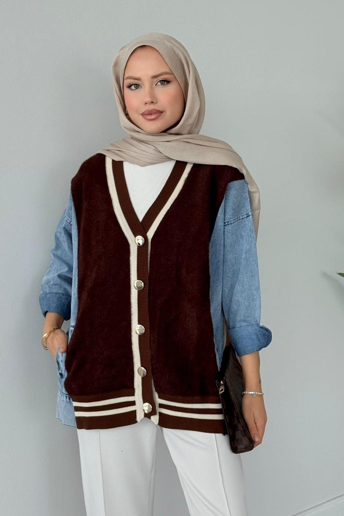 Azur Muadil Hırka Kahve, Fiyatları Azur Muadil Hırka Kahve- Haza Moda 