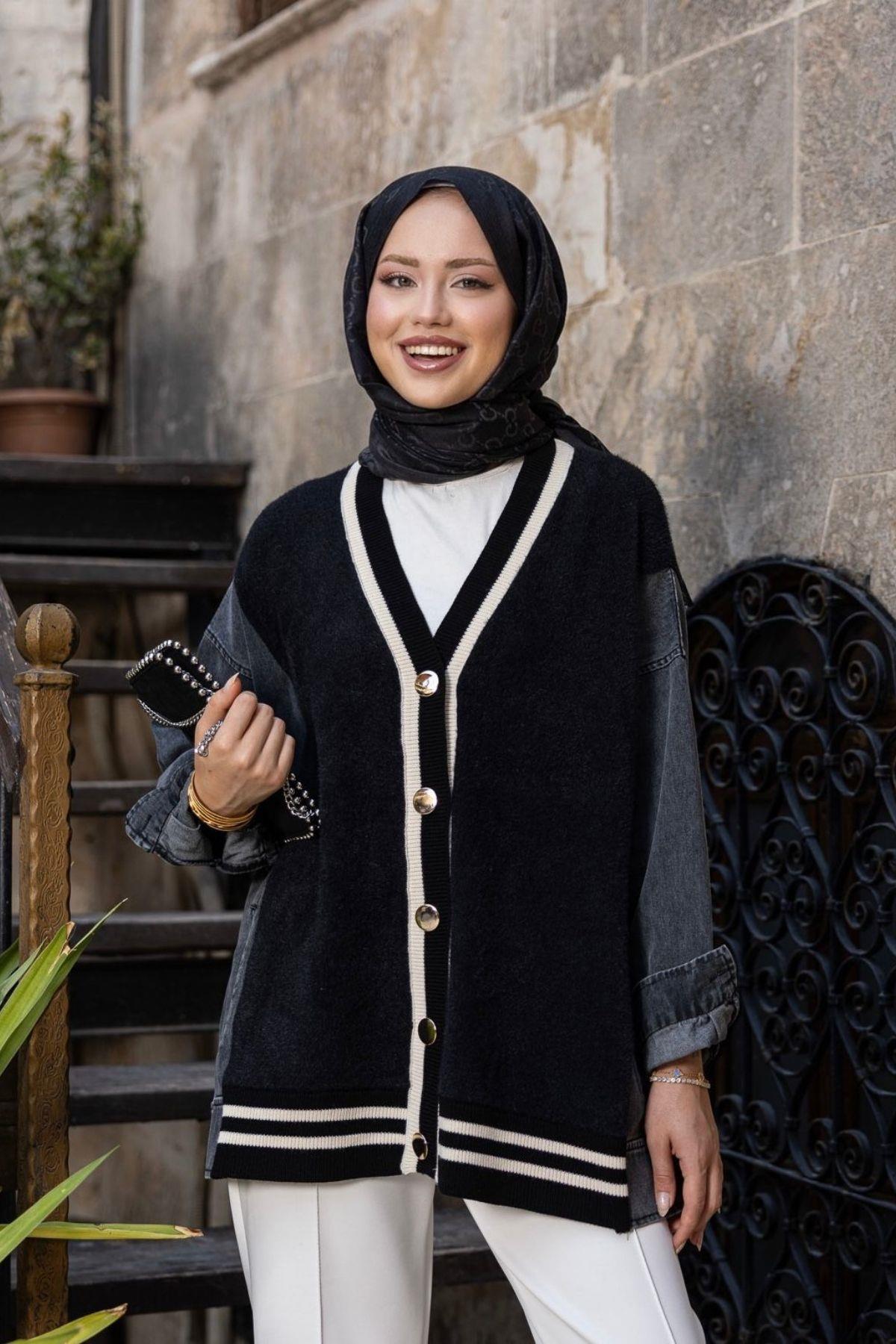 Azur Muadil Hırka Siyah, Fiyatları Azur Muadil Hırka Siyah- Haza Moda 