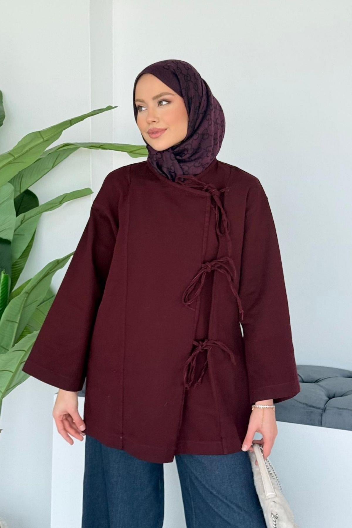 Bağlamalı Kimono Mürdüm, Fiyatları 