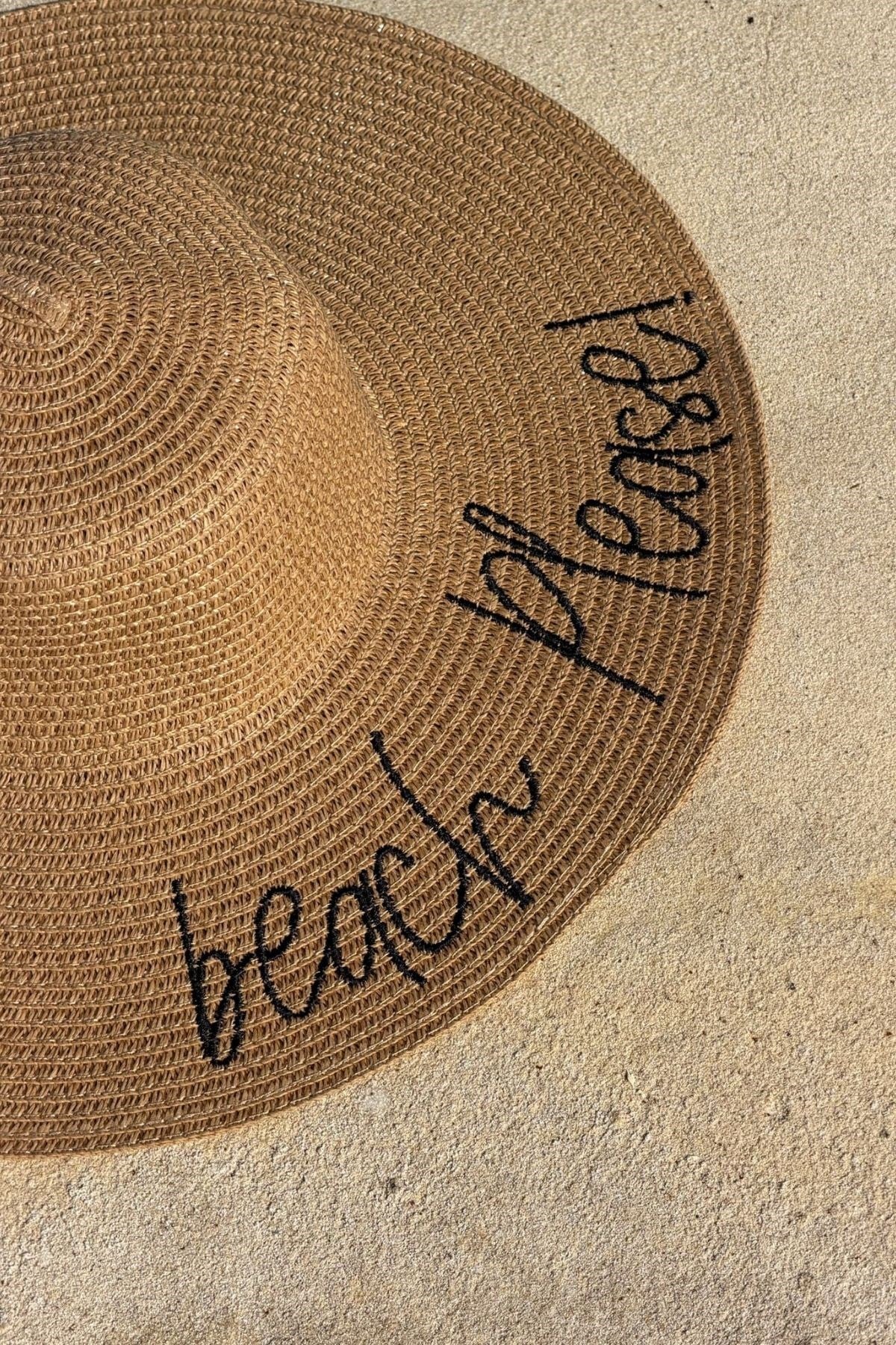Beach Detaylı Hasır Şapka Camel, Fiyatları 