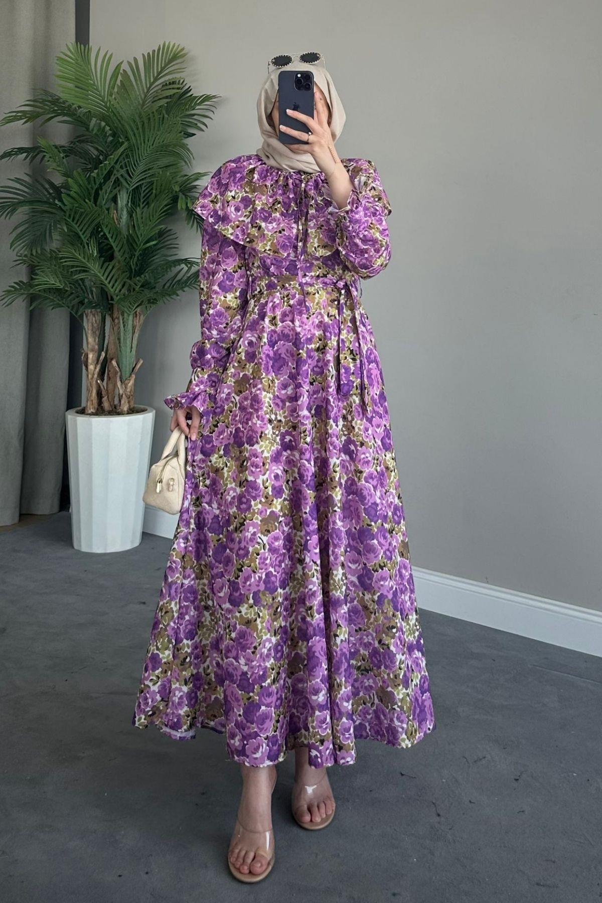 Bebe Yaka Elbise Mor, Fiyatları 