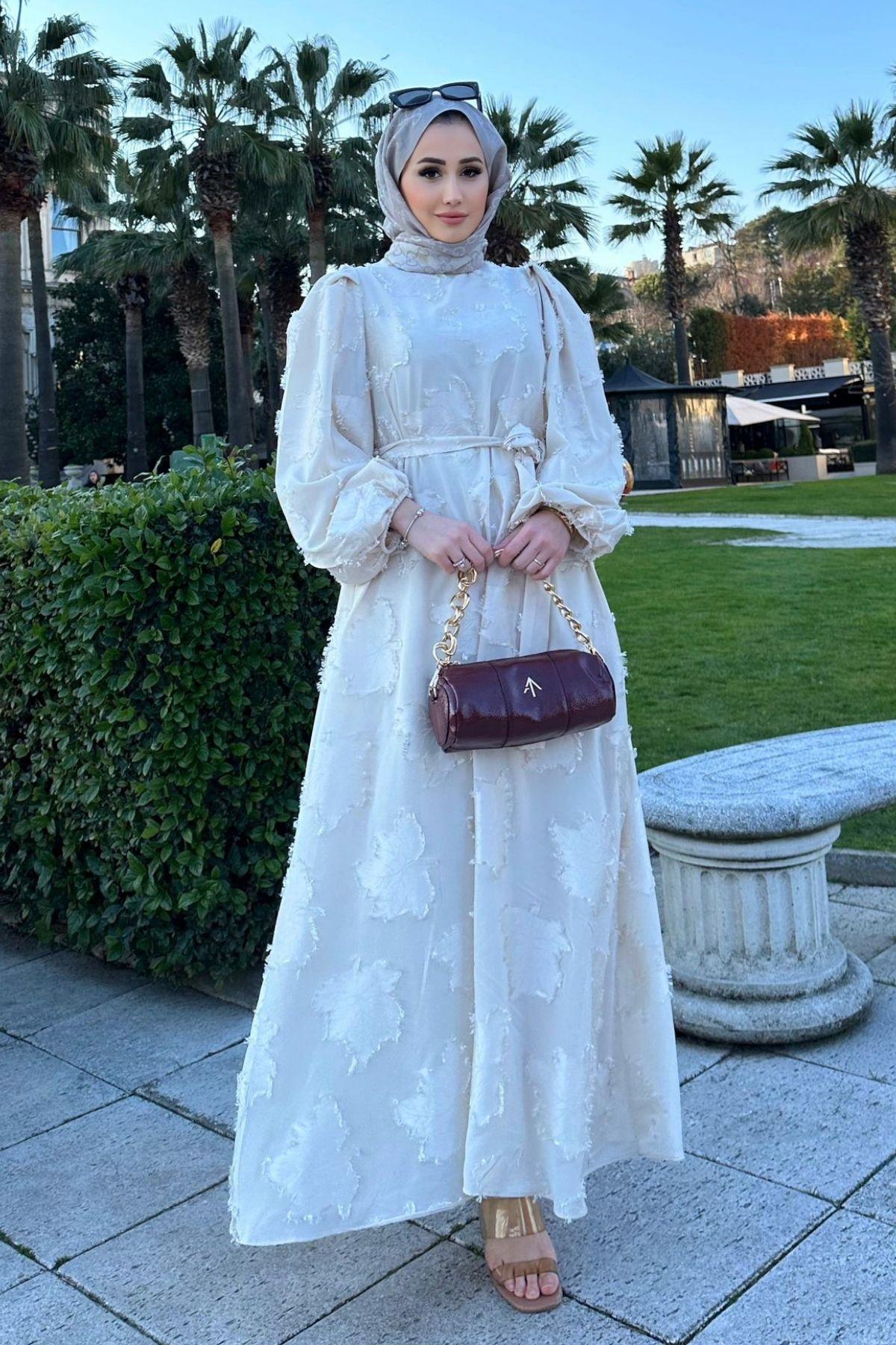 Beril Şifon Elbise Beyaz, Fiyatları 