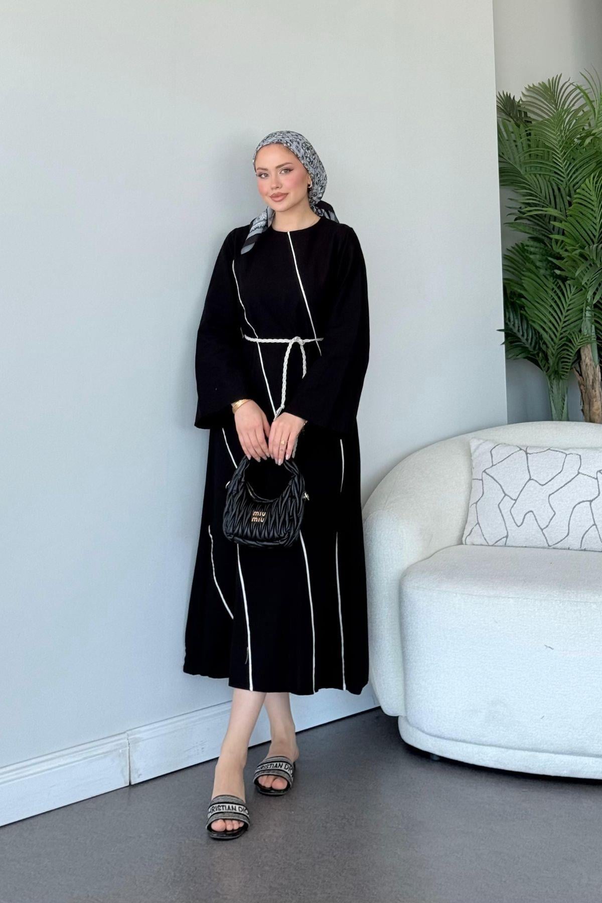 Biyeli Keten Elbise Siyah, Fiyatları Biyeli Keten Elbise Siyah