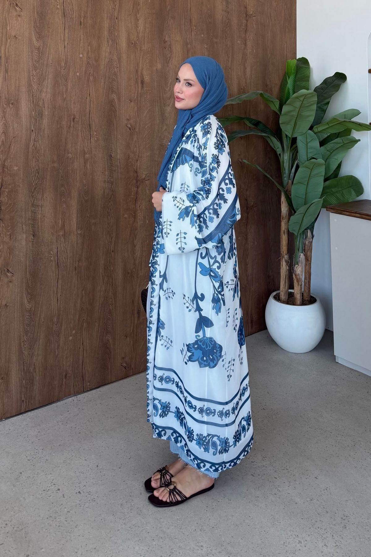 Bohem Esintili Kimono Lacivert, Fiyatları 