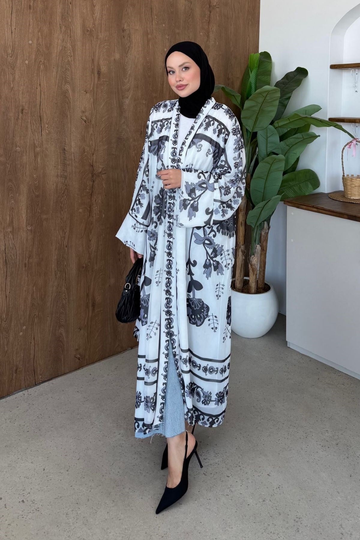 Bohem Esintili Kimono Siyah, Fiyatları 
