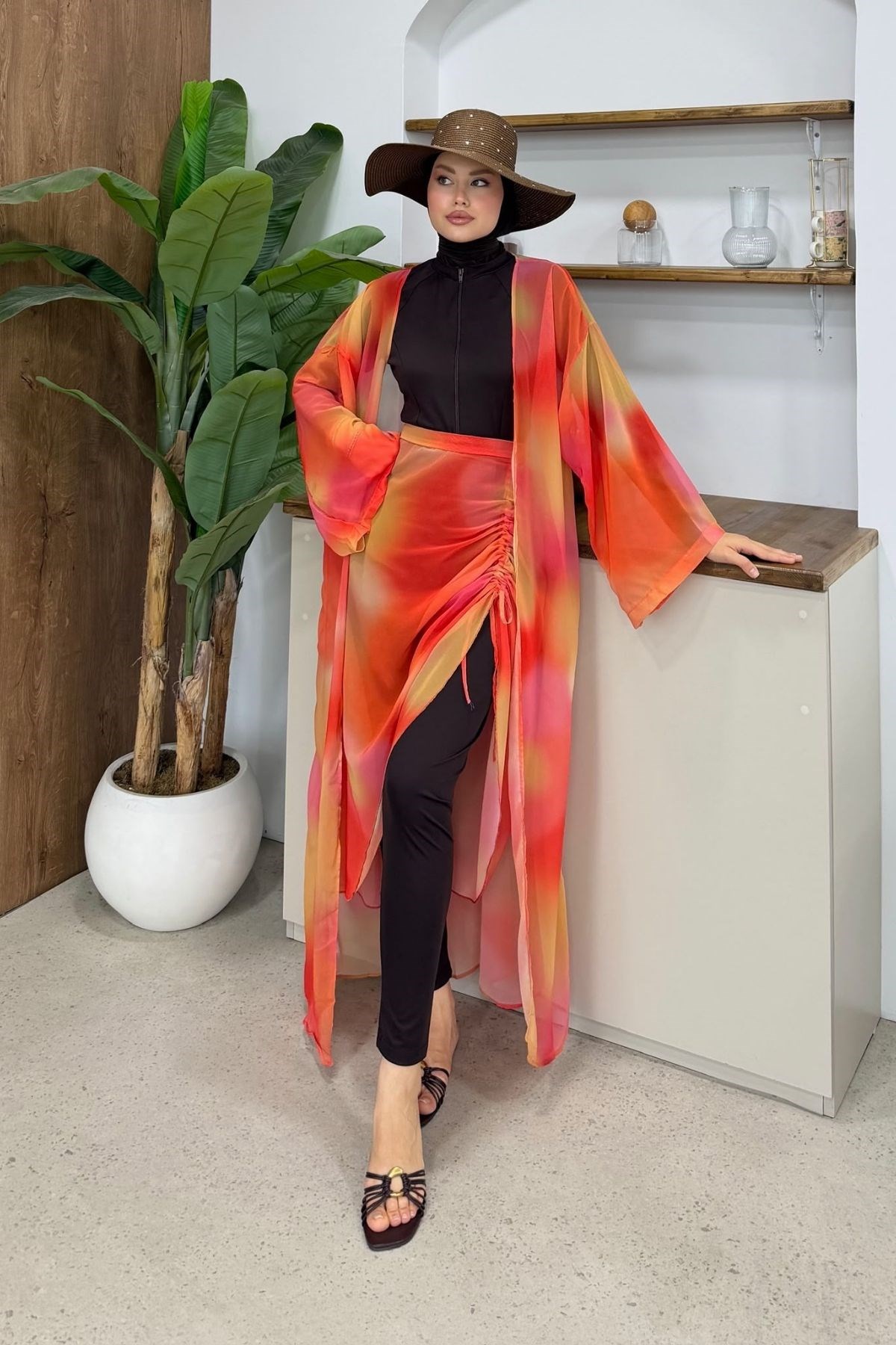 Büzgülü Üçlü Mayo Turuncu, Fiyatları Büzgülü Üçlü Mayo Turuncu| Haza Moda