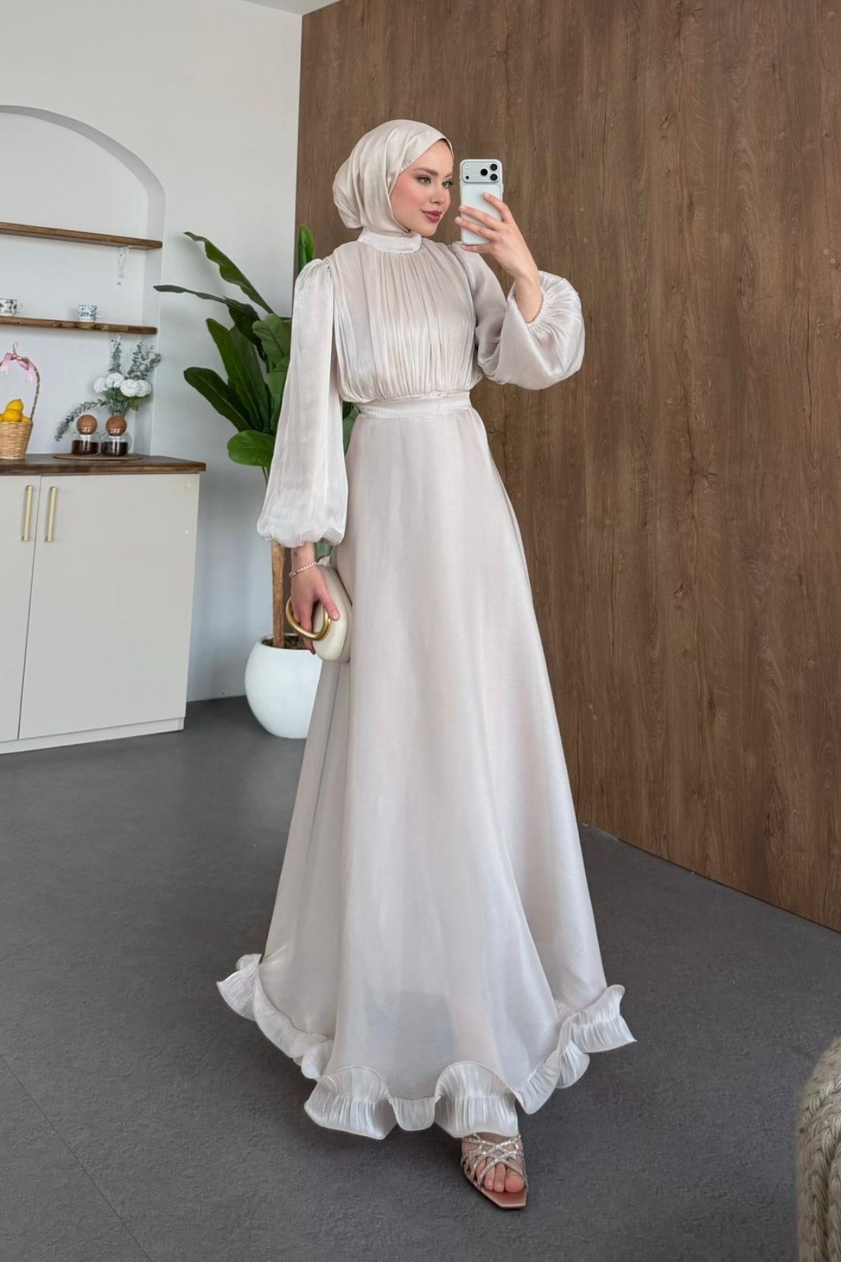 Çimen Abiye Bej, Fiyatları Çimen Abiye Bej| Haza Moda
