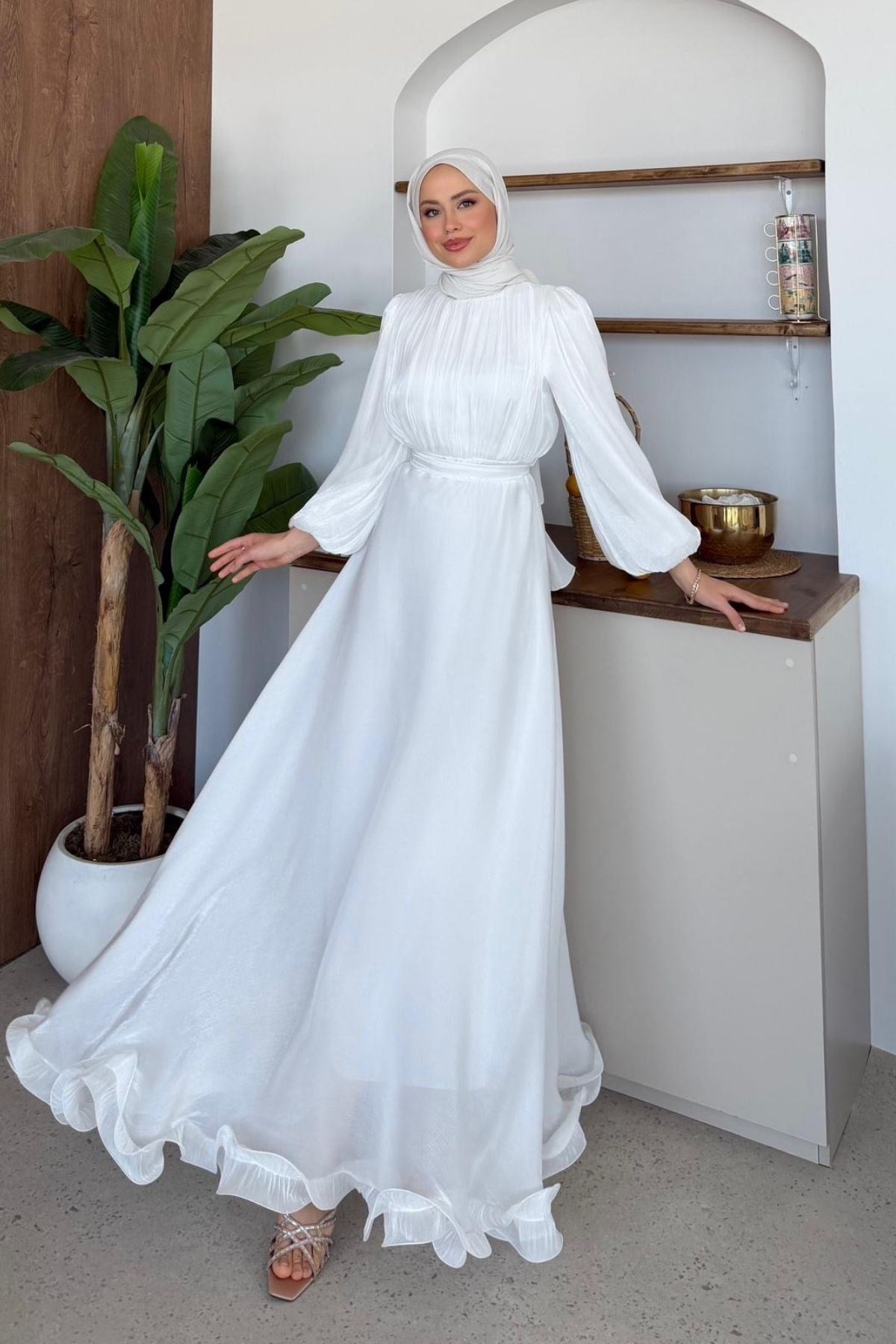Çimen Abiye Beyaz, Fiyatları Çimen Abiye Beyaz| Haza Moda