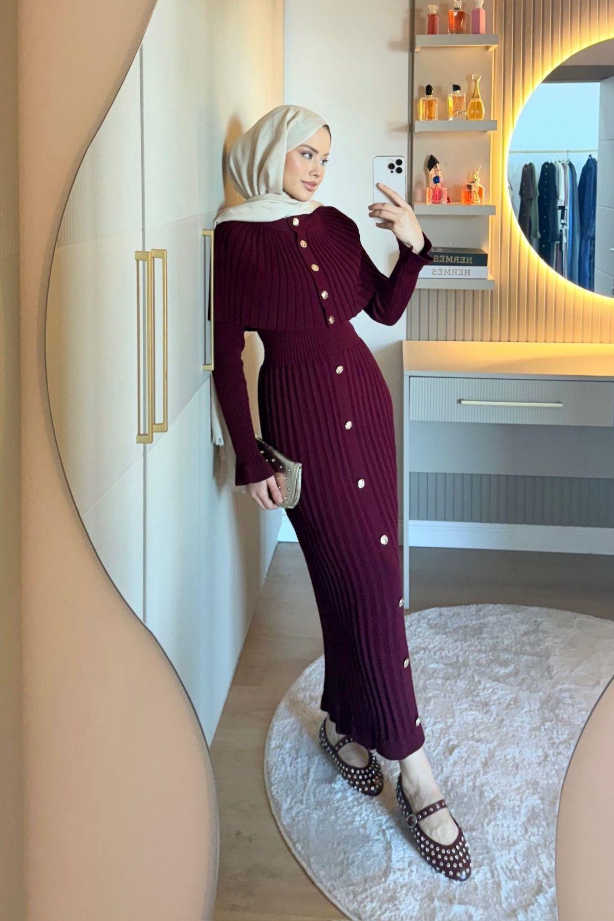 Çırağan Tasarım Elbise Bordo, Fiyatları 