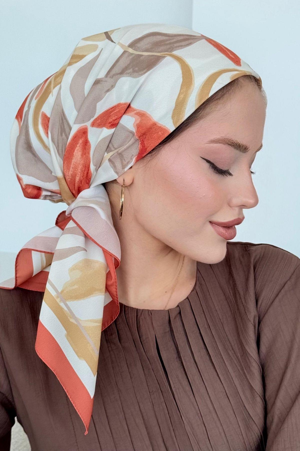 Çisem Dijital Desenli Eşarp Kahve, Fiyatları Çisem Dijital Desenli Eşarp Kahve- Haza Moda 