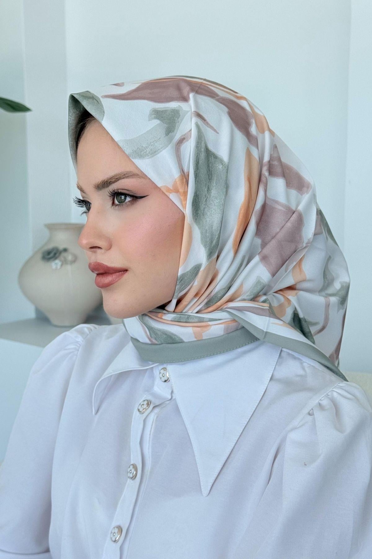 Çisem Dijital Desenli Eşarp Mint, Fiyatları Çisem Dijital Desenli Eşarp Mint- Haza Moda 