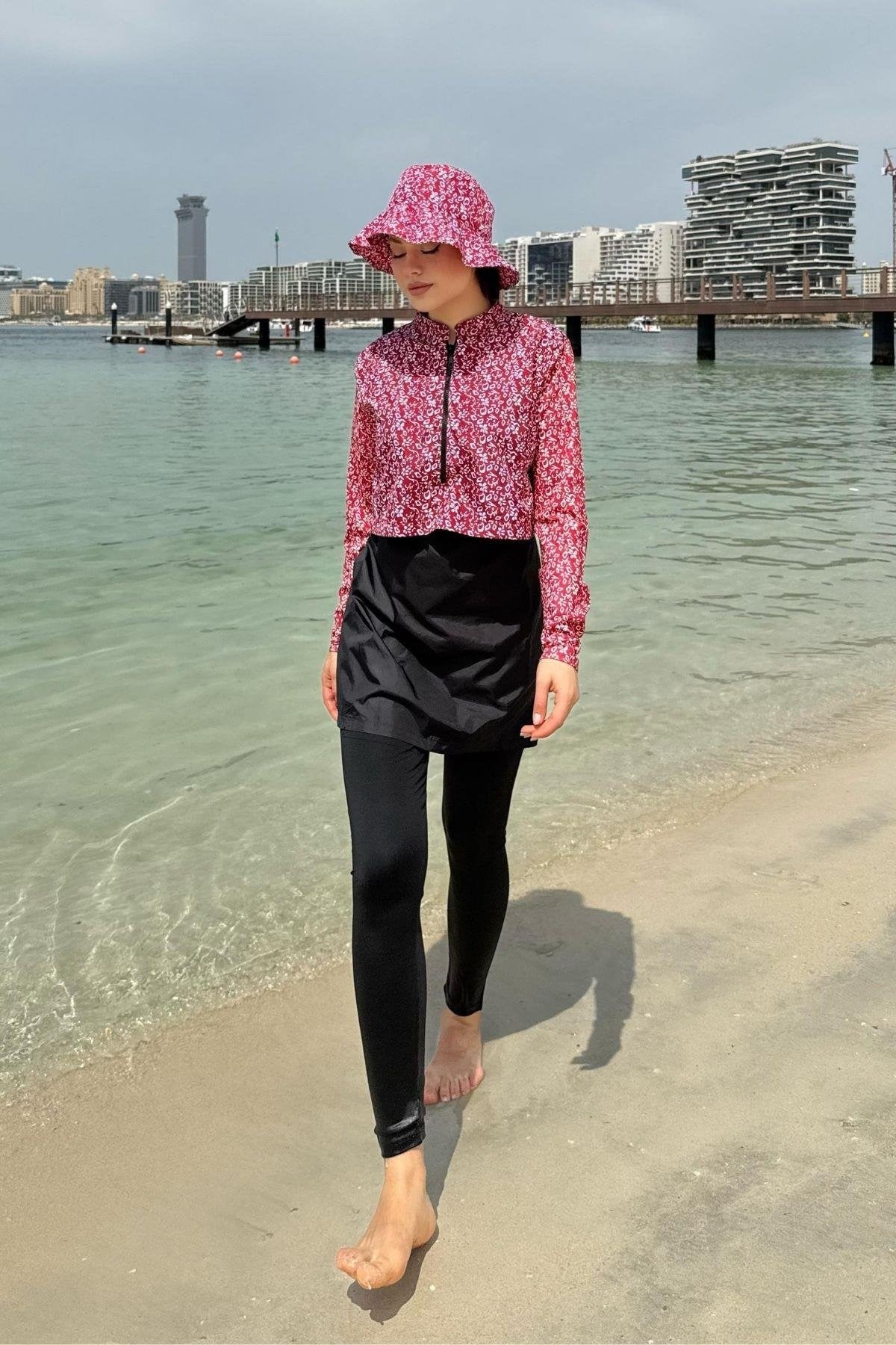 Croplu Tesettür Mayo Takım Çiçek, Fiyatları Croplu Tesettür Mayo Takım Çiçek – Haza Moda | Tesettür Giyim