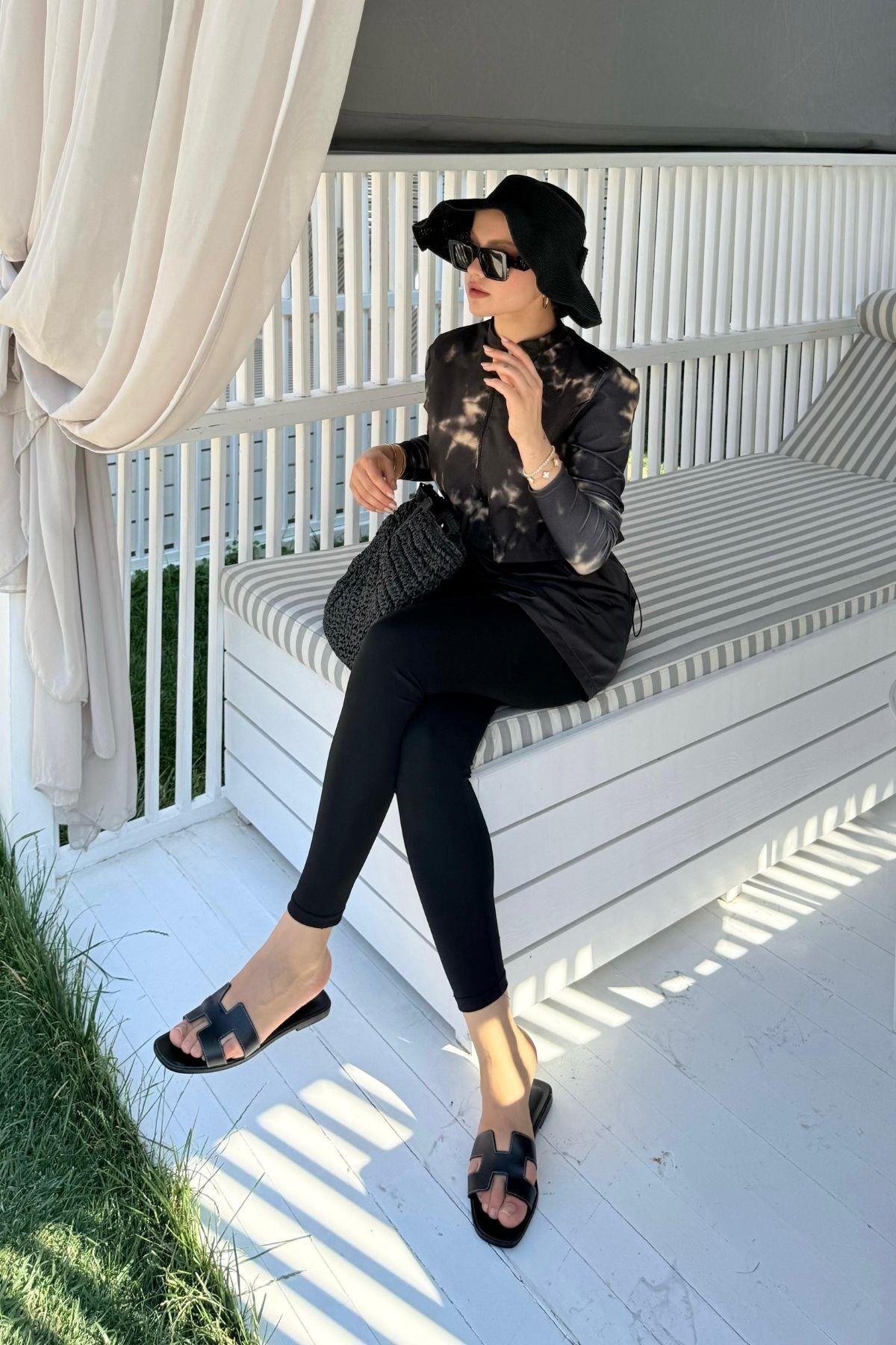 Croplu Tesettür Mayo Takım Fırça Desen, Fiyatları Croplu Tesettür Mayo Takım Fırça Desen – Haza Moda | Tesettür Giyim