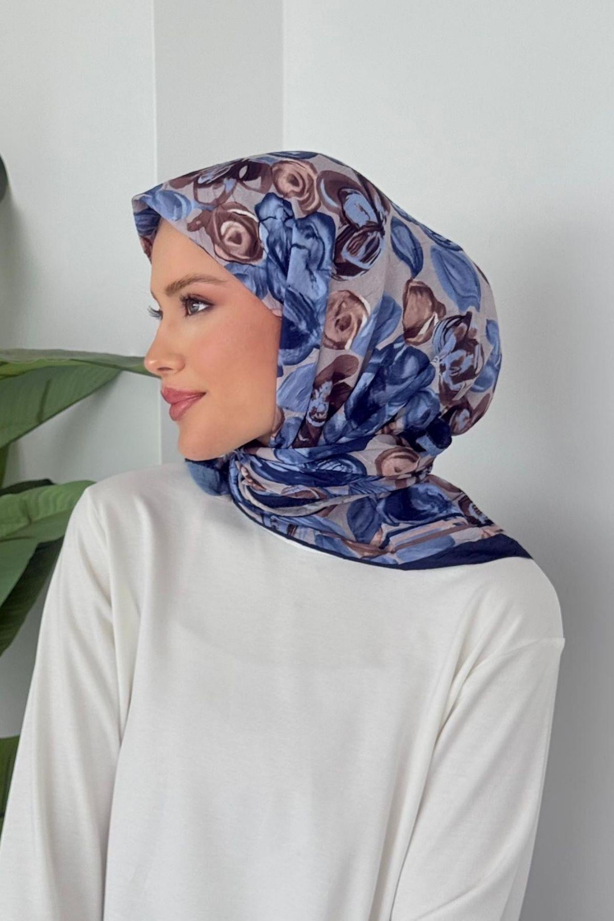 Damla Crash Soft Eşarp Mavi, Fiyatları 