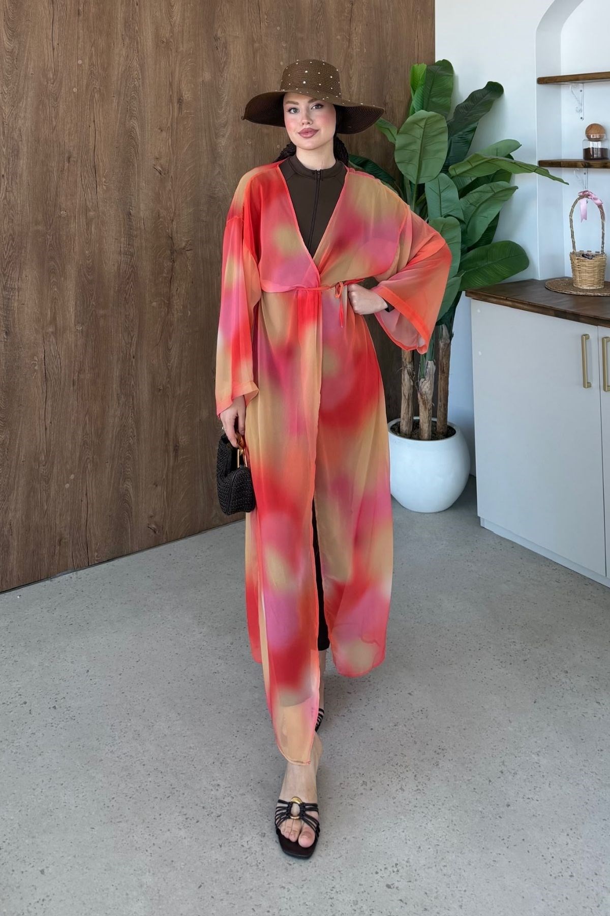 Desenli Uzun Pareo Turuncu, Fiyatları Desenli Uzun Pareo Turuncu | Haza Moda