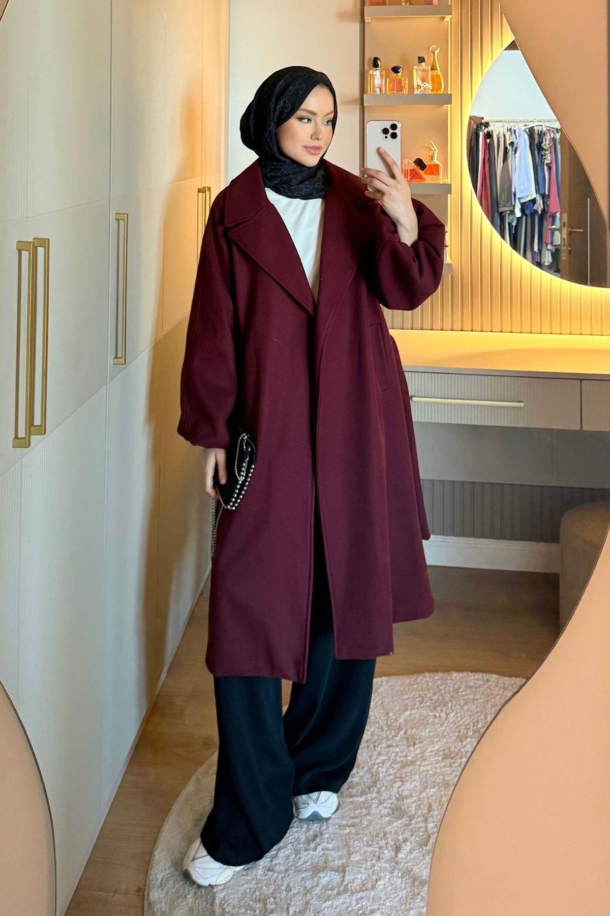Diana Balon Kol Kaban Bordo, Fiyatları Diana Balon Kol Kaban Bordo | Haza Moda