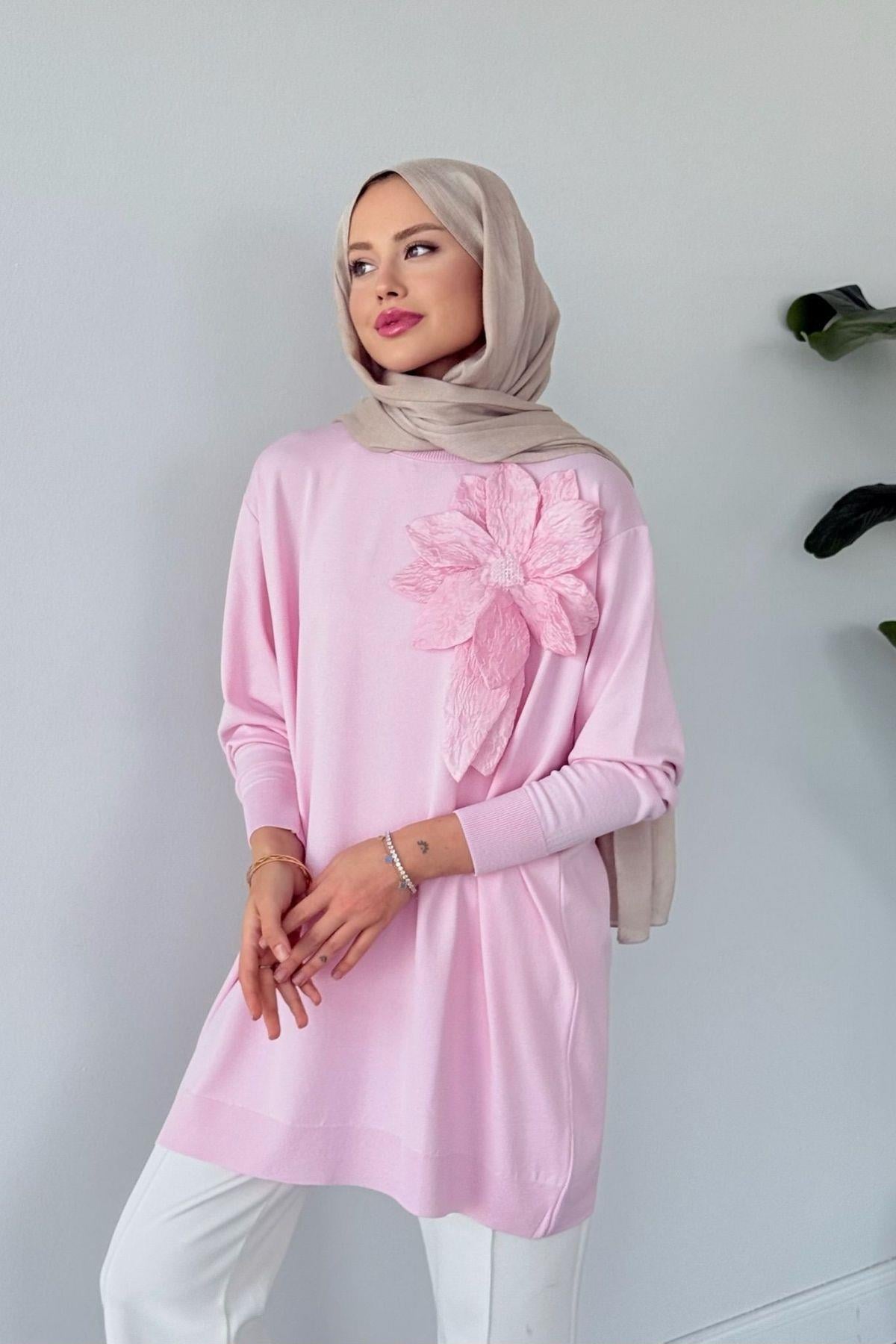 Dila Zambak Merserize Tunik Pudra, Fiyatları Dila Zambak Merserize Tunik Pudra- Haza Moda 