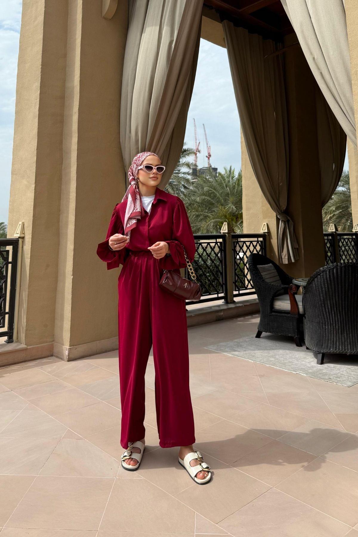 Dubai Tulum Bordo, Fiyatları Dubai Tulum Bordo - Haza Moda 