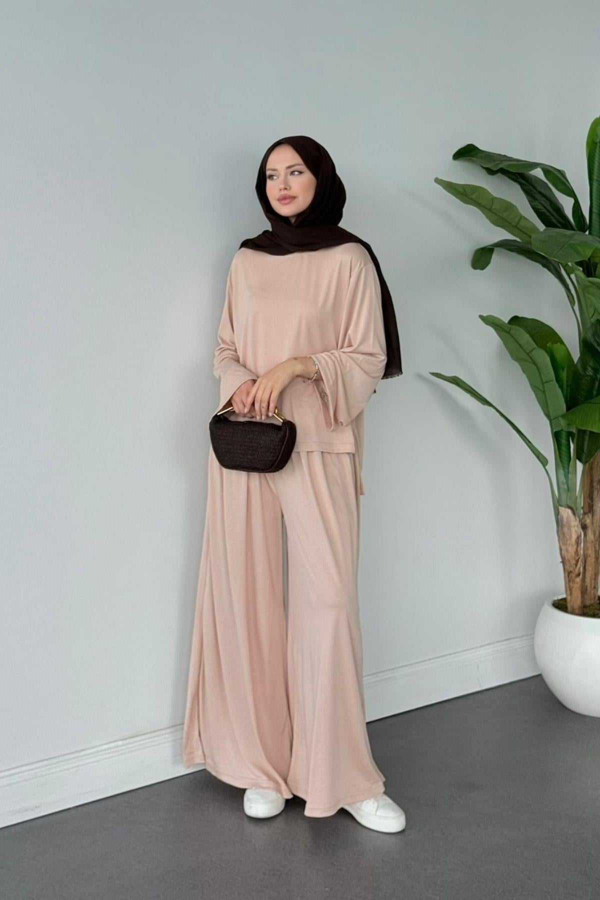 Duen İkili Takım Bej, Fiyatları Duen İkili Takım Bej- Haza Moda 
