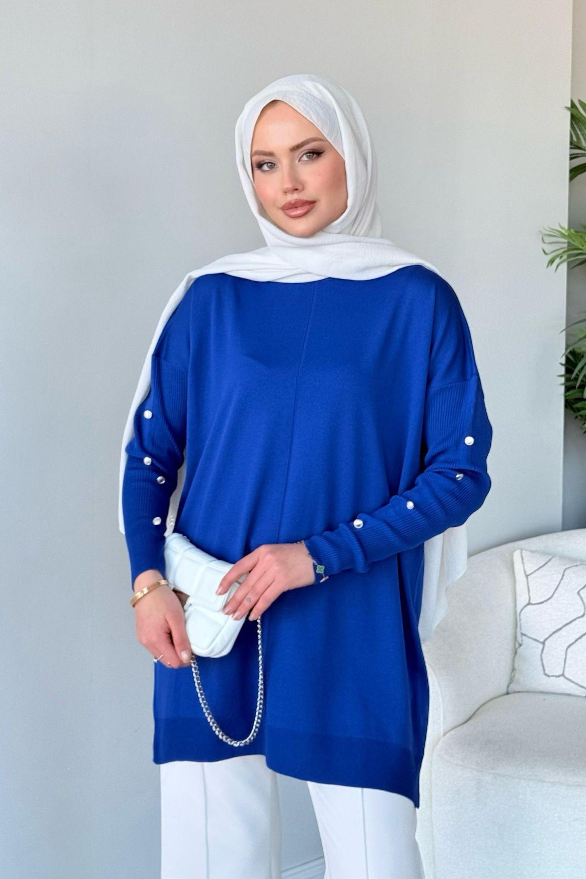 Düğmeli Merserize Tunik Saks, Fiyatları 