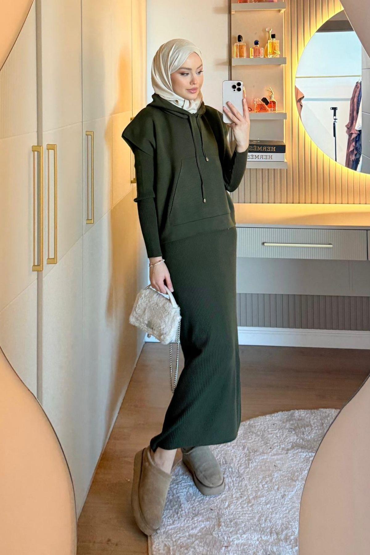 Elf Croplu Elbise Haki, Fiyatları Elf Croplu Elbise Haki- Haza Moda