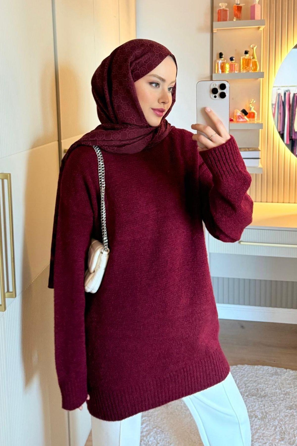 Elmas Ovs Kazak Bordo, Fiyatları Elmas Ovs Kazak Bordo| Haza Moda