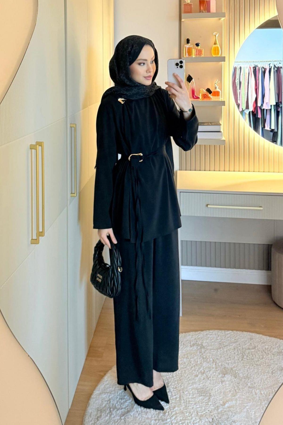 Esma Broşlu Modal Takım Siyah, Fiyatları 