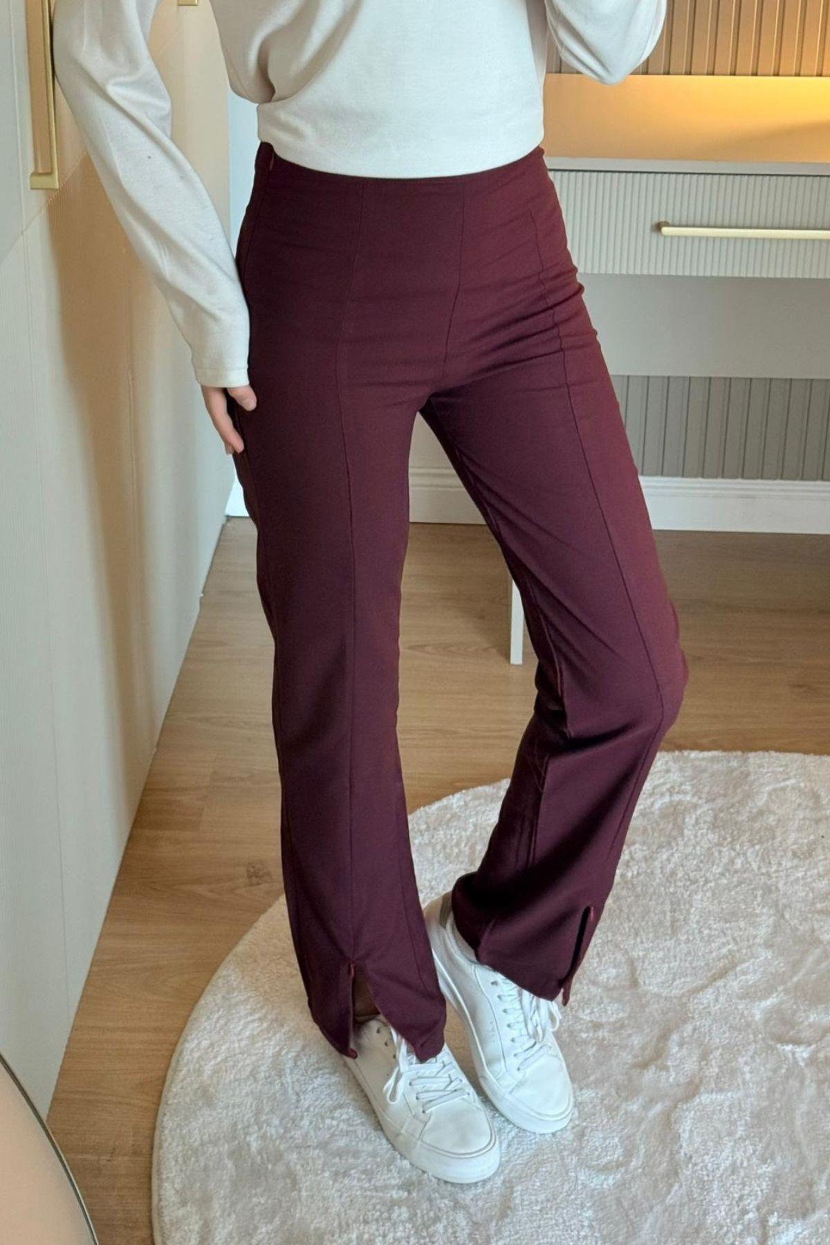 Fermuarlı Zra Pantolon Mürdüm, Fiyatları 