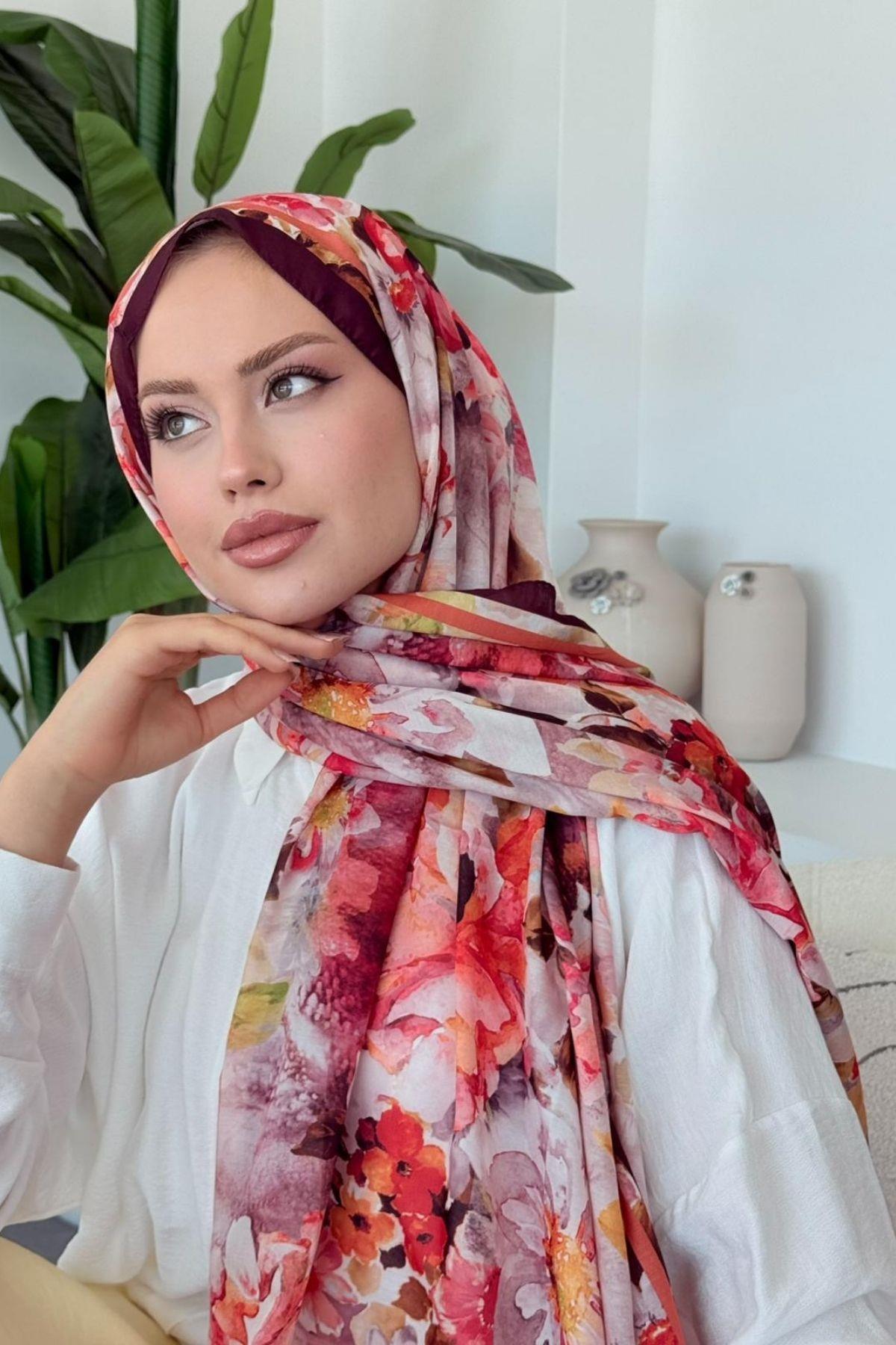 Flov Soft Şal MÜRDÜM, Fiyatları Flov Soft Şal MÜRDÜM- Haza Moda 