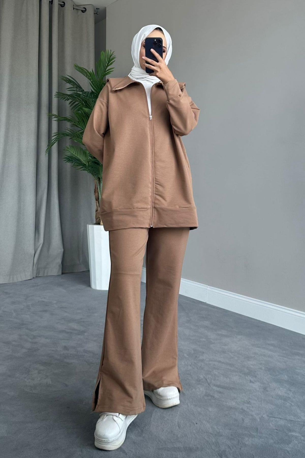 Gemici Takım Camel, Fiyatları Gemici Takım Camel – Haza Moda | Tesettür Giyim