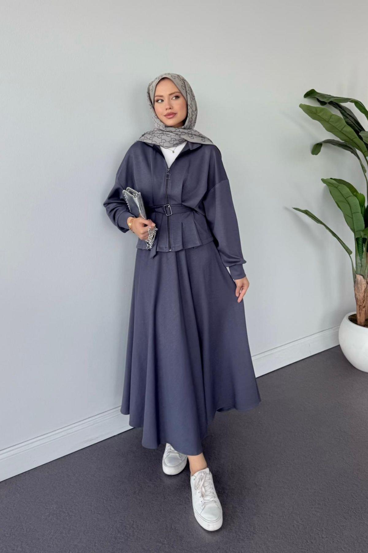 Gisa Premium Etekli Oys Takım Antrasit, Fiyatları Gisa Premium Etekli Oys Takım Antrasit- Haza Moda 