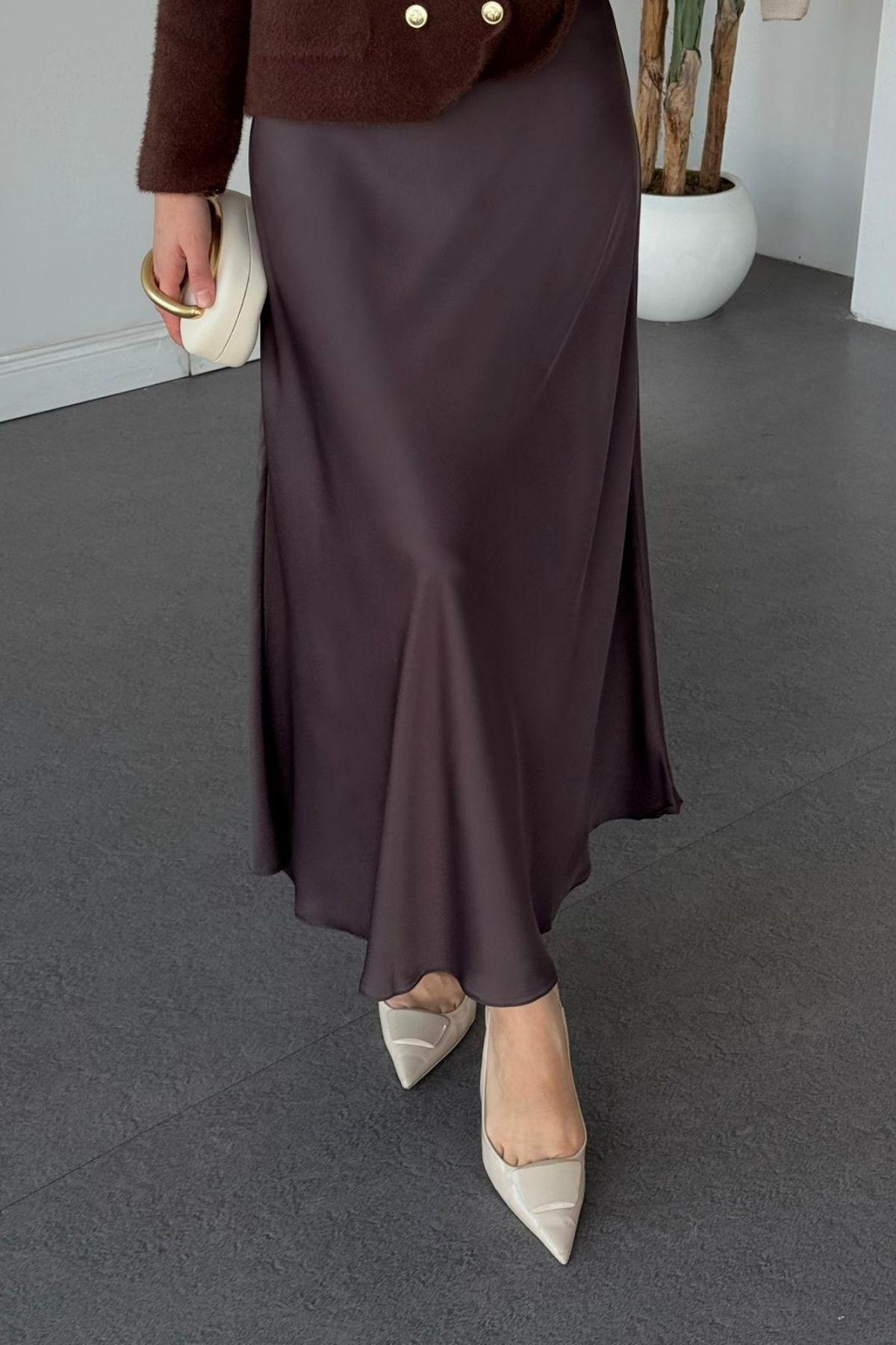 HM Saten Etek Acıkahve, Fiyatları HM Saten Etek Acıkahve- Haza Moda 