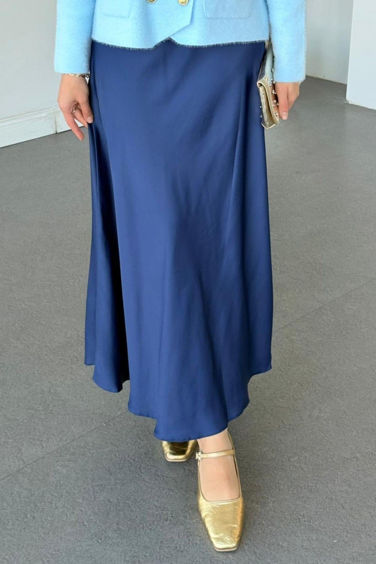 HM Saten Etek Lacivert, Fiyatları HM Saten Etek Lacivert- Haza Moda 