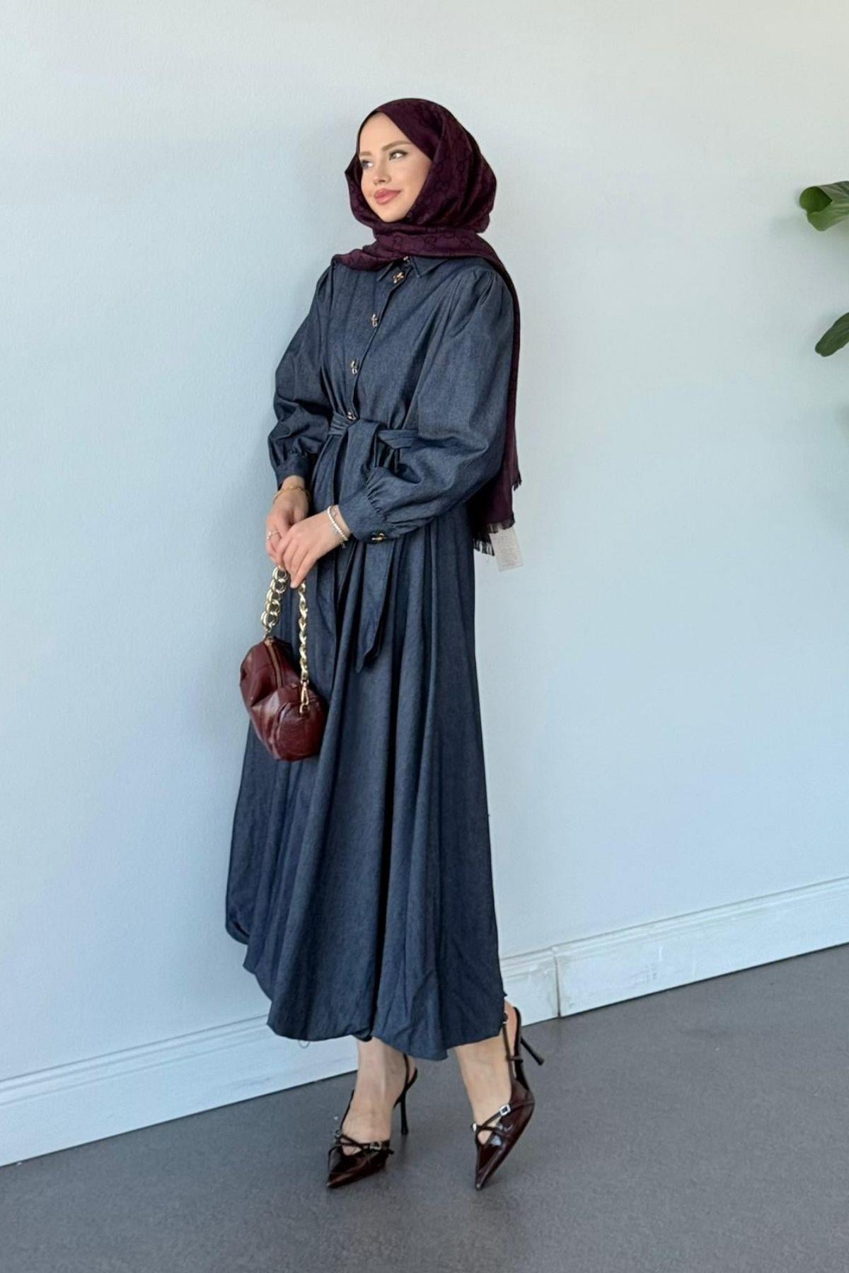 Hümeyra Elbise Mavi, Fiyatları Hümeyra Elbise Mavi - Haza Moda