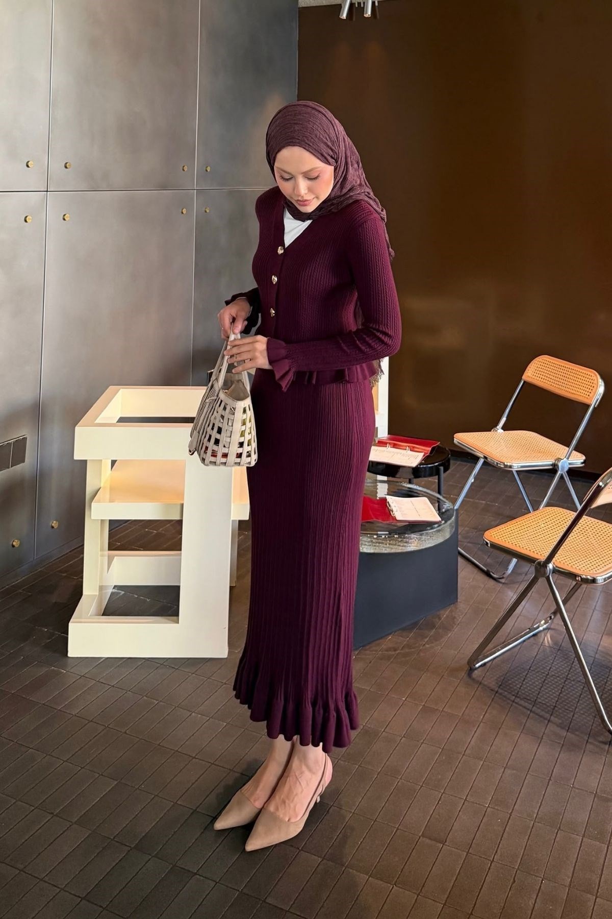 İtalya Fitili Etekli Takım Mürdüm, Fiyatları 