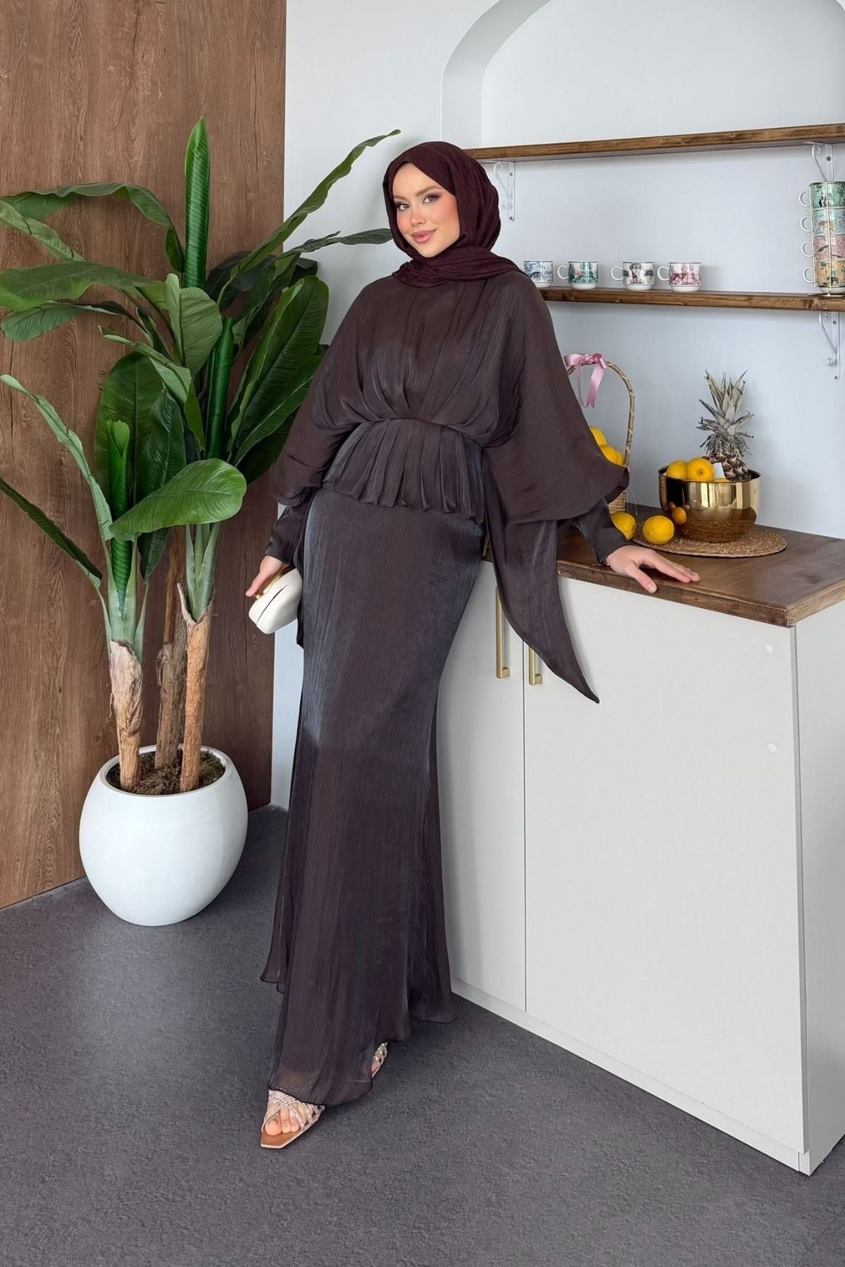 Janjan Yarasa Abiye Kahve, Fiyatları Janjan Yarasa Abiye Kahve | Haza Moda