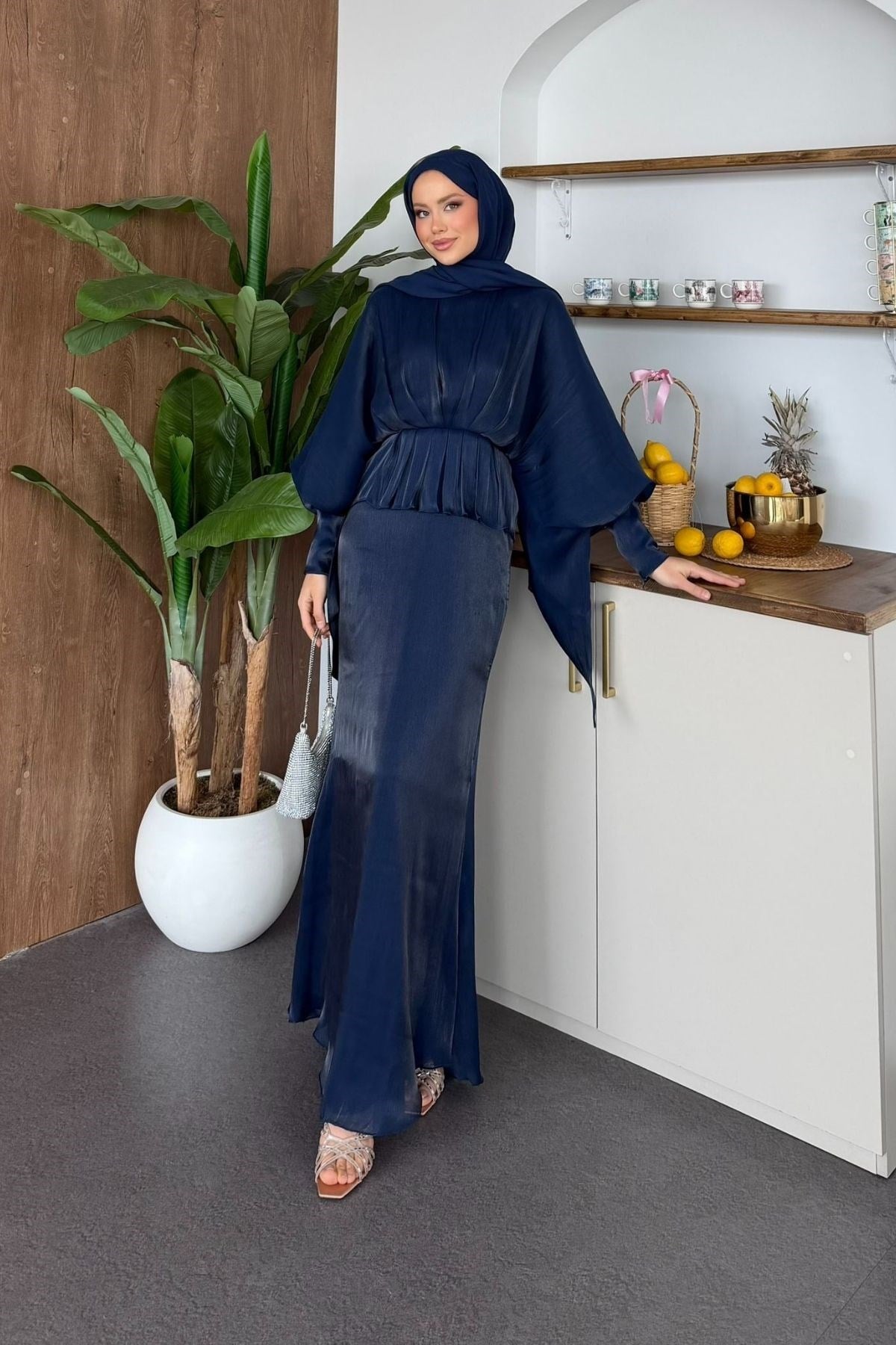 Janjan Yarasa Abiye Lacivert, Fiyatları Janjan Yarasa Abiye Lacivert | Haza Moda