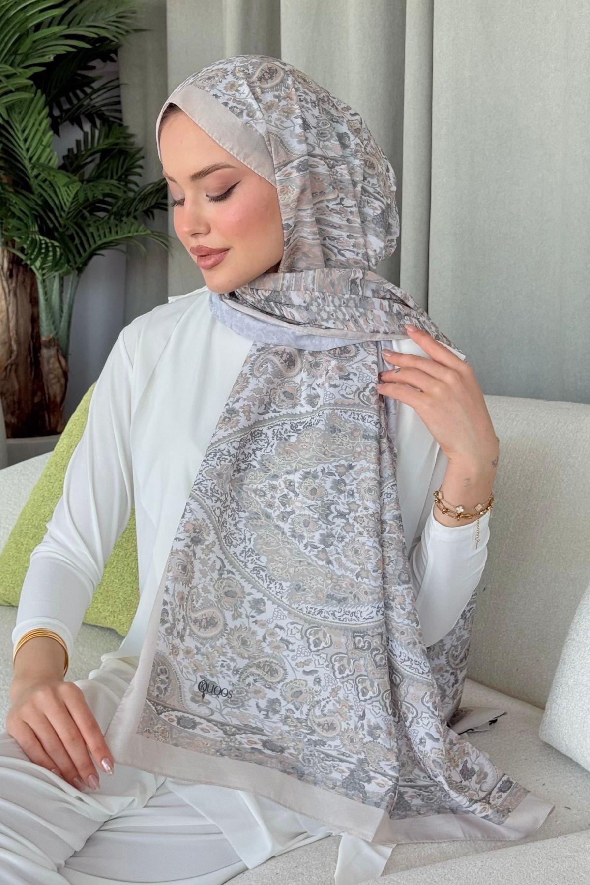 Kayli Dijital Şal Bej, Fiyatları Kayli Dijital Şal Bej- Haza Moda 