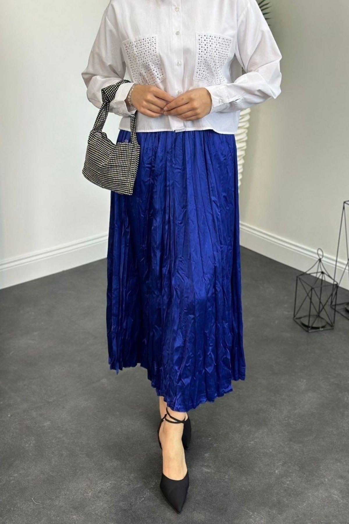 Kırışık İthal Etek Saks, Fiyatları 