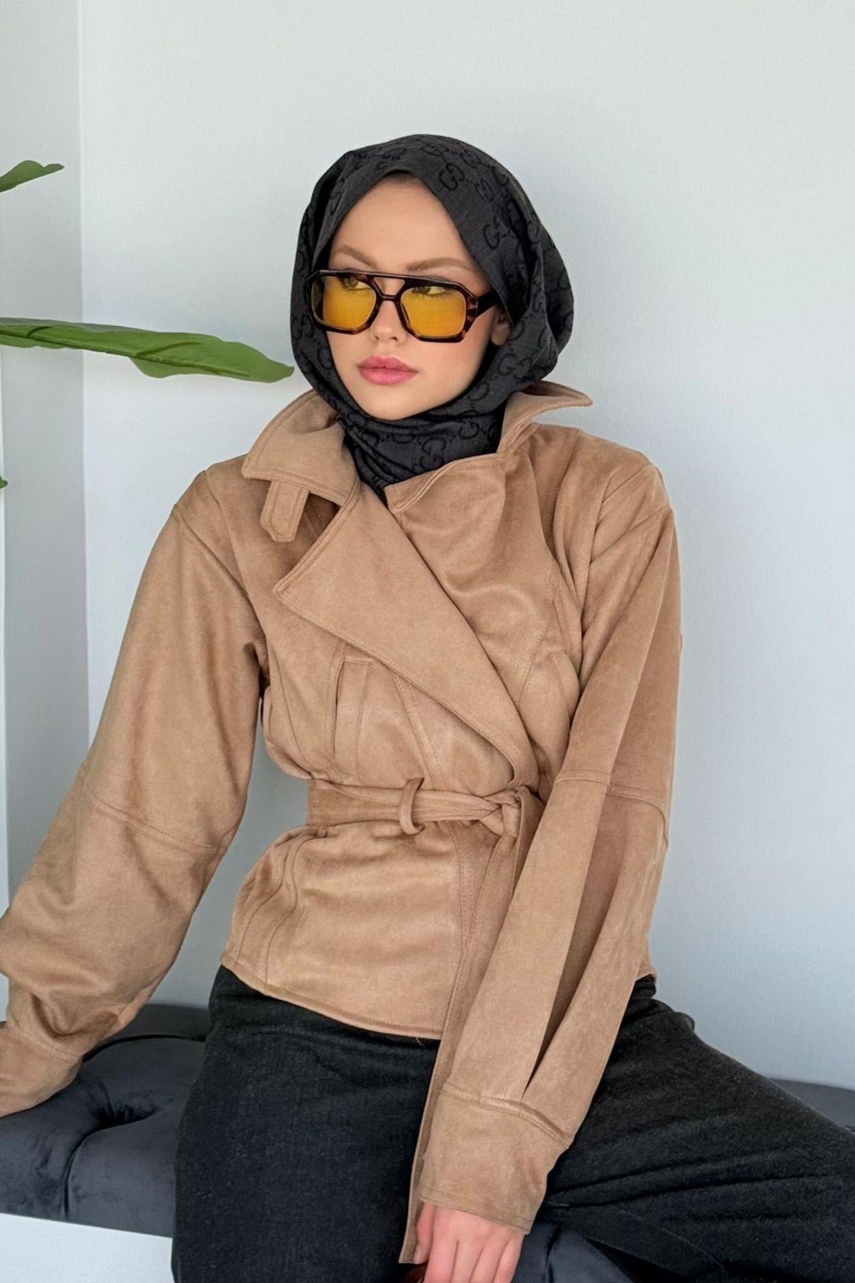 Kısa Süet Ceket Camel, Fiyatları 