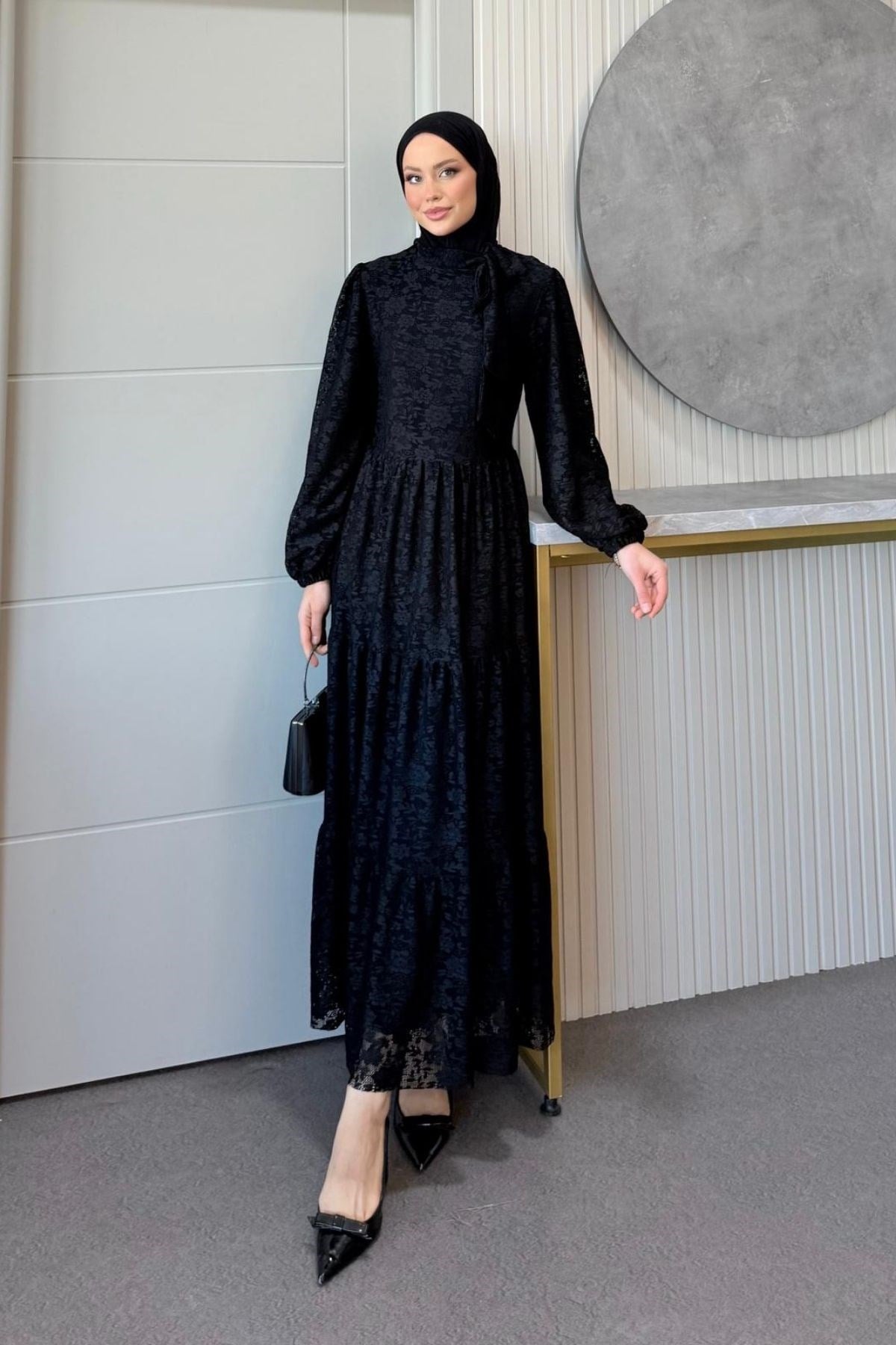 Kıvılcım Dantel Elbise Siyah, Fiyatları Kıvılcım Dantel Elbise Siyah | Haza Moda